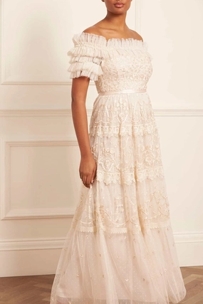 Must Have Effortless Elegance Midsummer Lace Off-Shoulder Gown