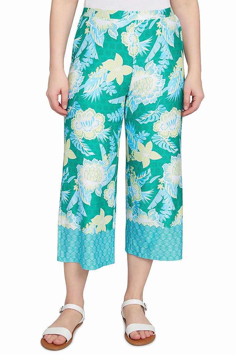 Smart Motion Paradise Cove Batik Floral Palazzo Pant