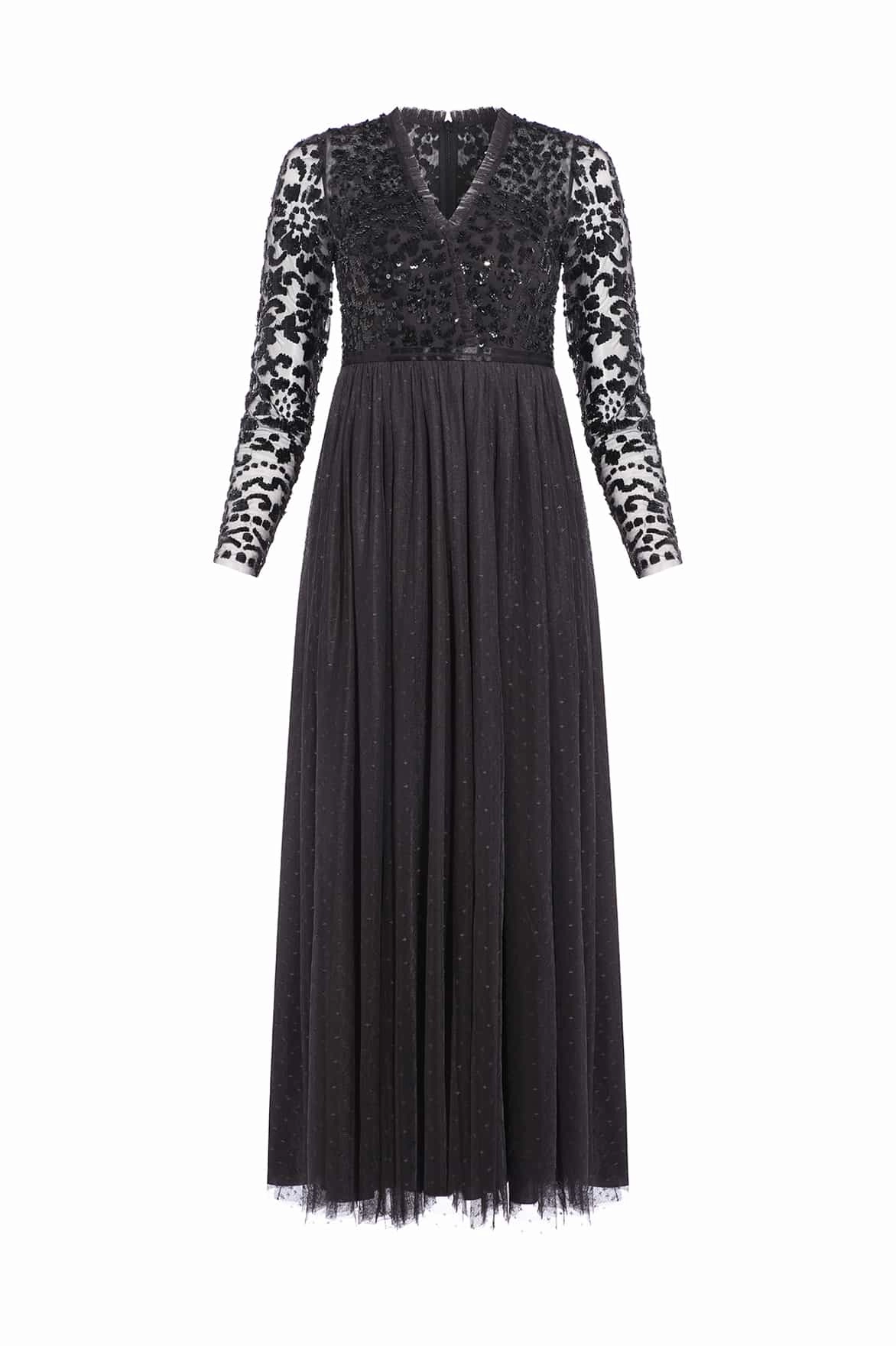 Work Mood Tempest V-Neck Bodice Ankle Gown