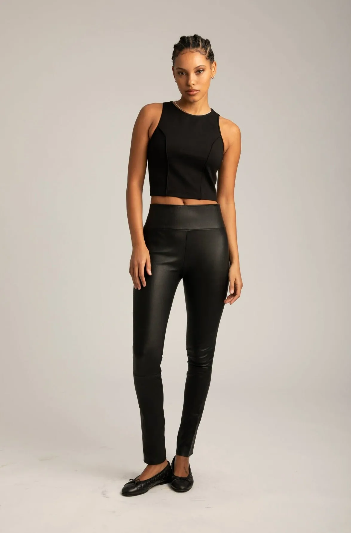 Black Audrey Pintuck Top Durable Stitch Pattern