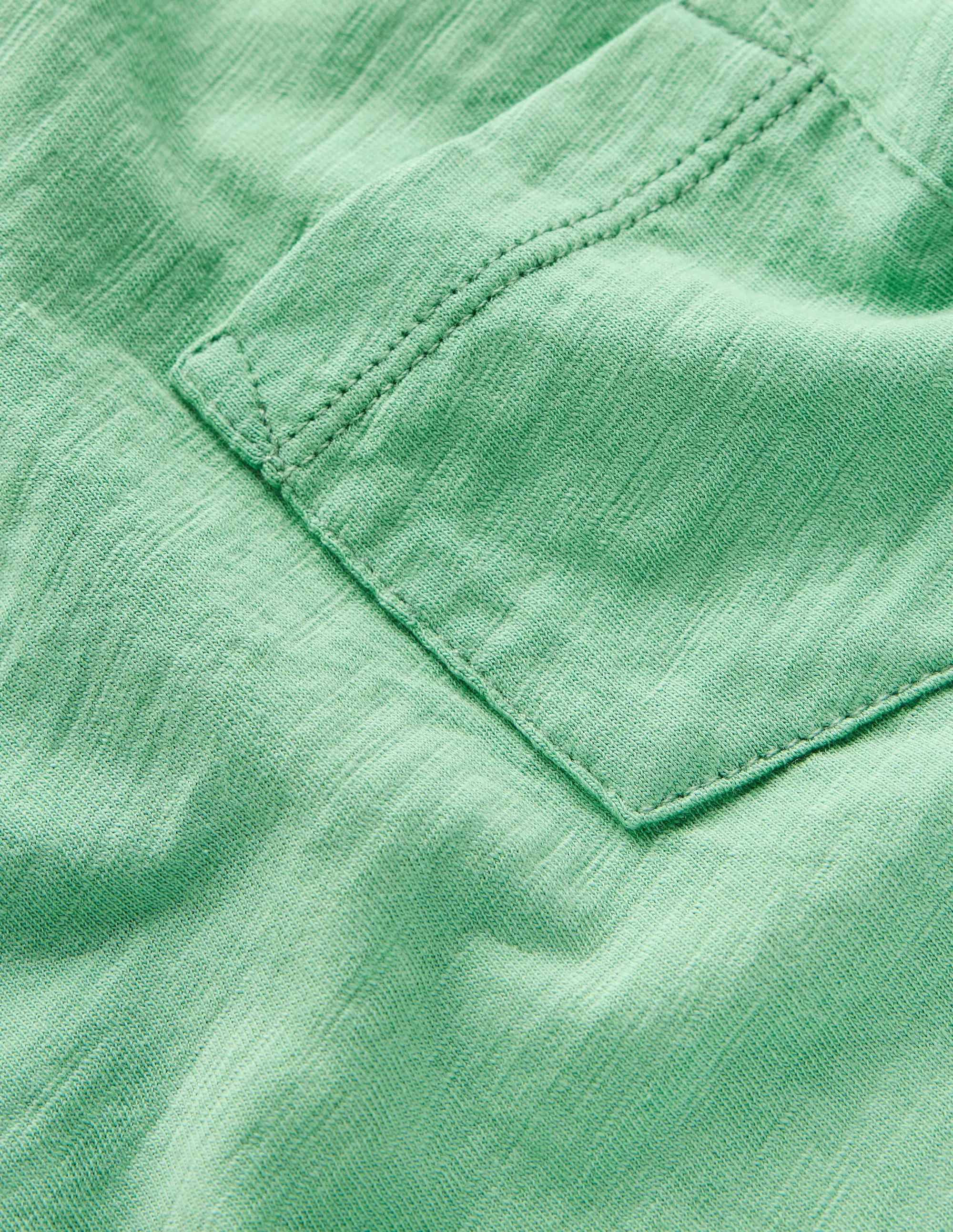 Everyday Short Sleeve T-Shirt-Aloe Green BrushedInnerLining Bound Seam Edges