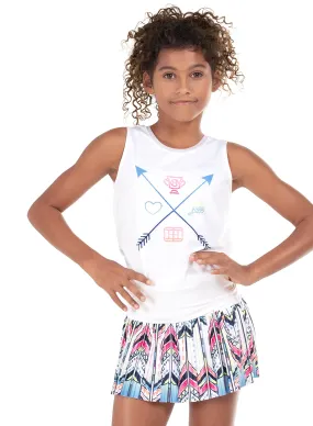 Tennis Crew Tie Back Tank Tear Resistant Reinforcement LayeredCollar