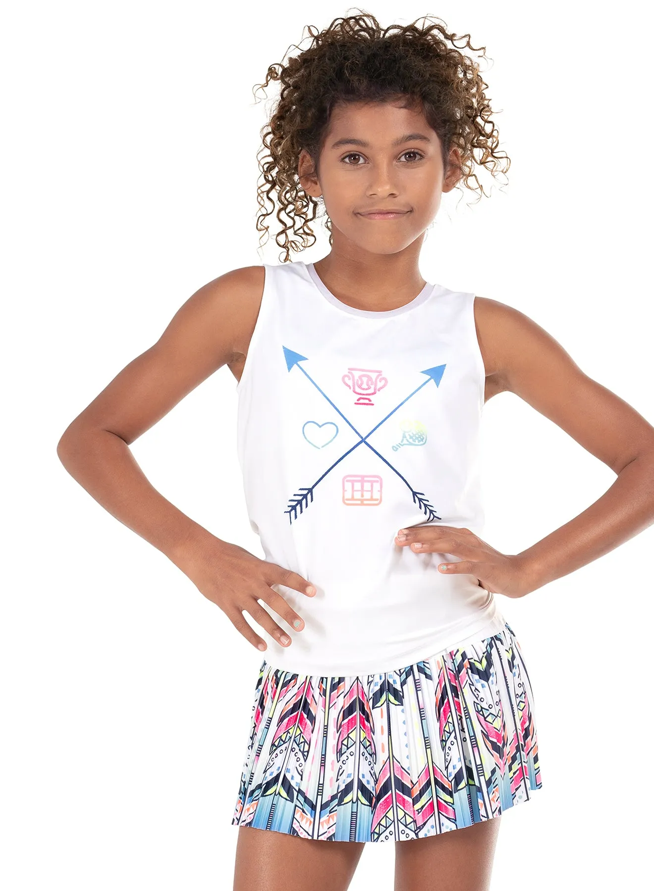 Tennis Crew Tie Back Tank Trendy Sweater