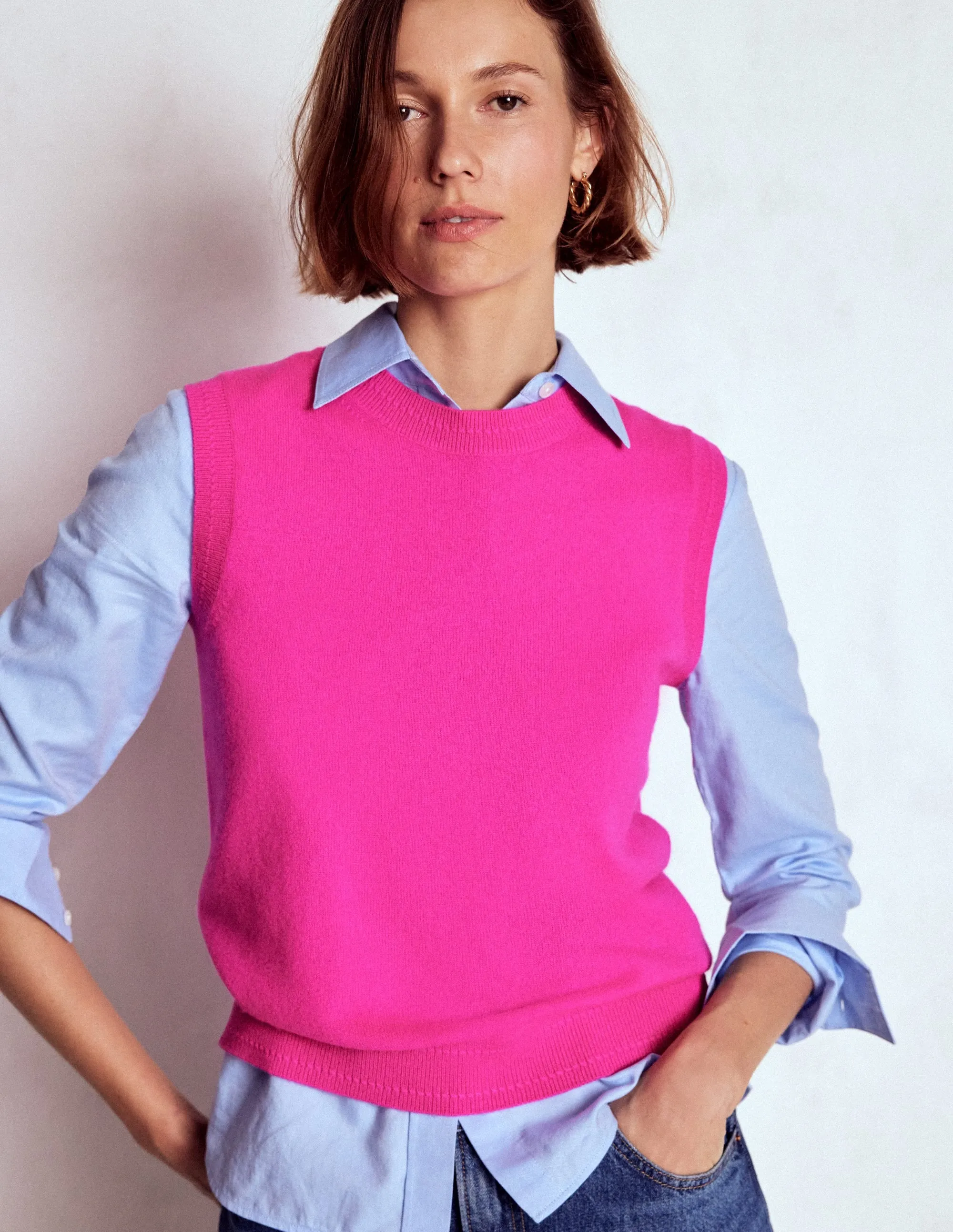 UVProtective Layer Eva Cashmere Tank-Pop Pansy