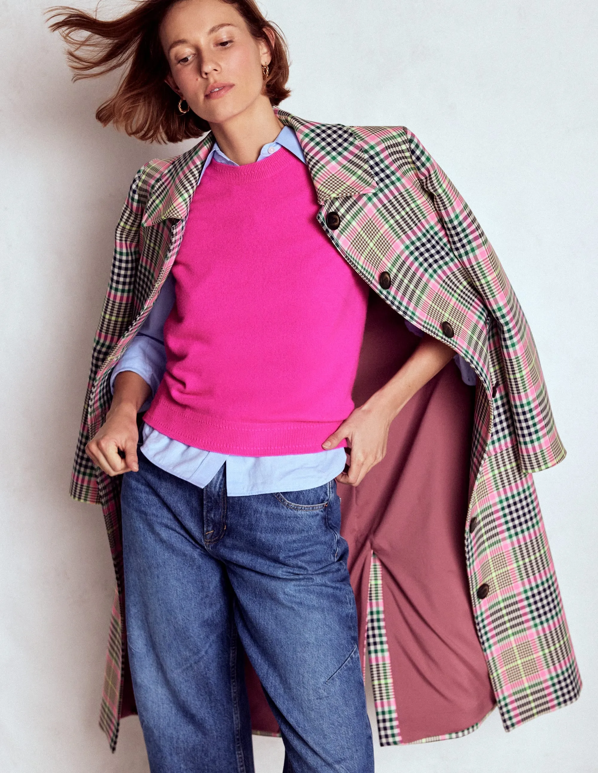 Eva Cashmere Tank-Pop Pansy Perfect Layer