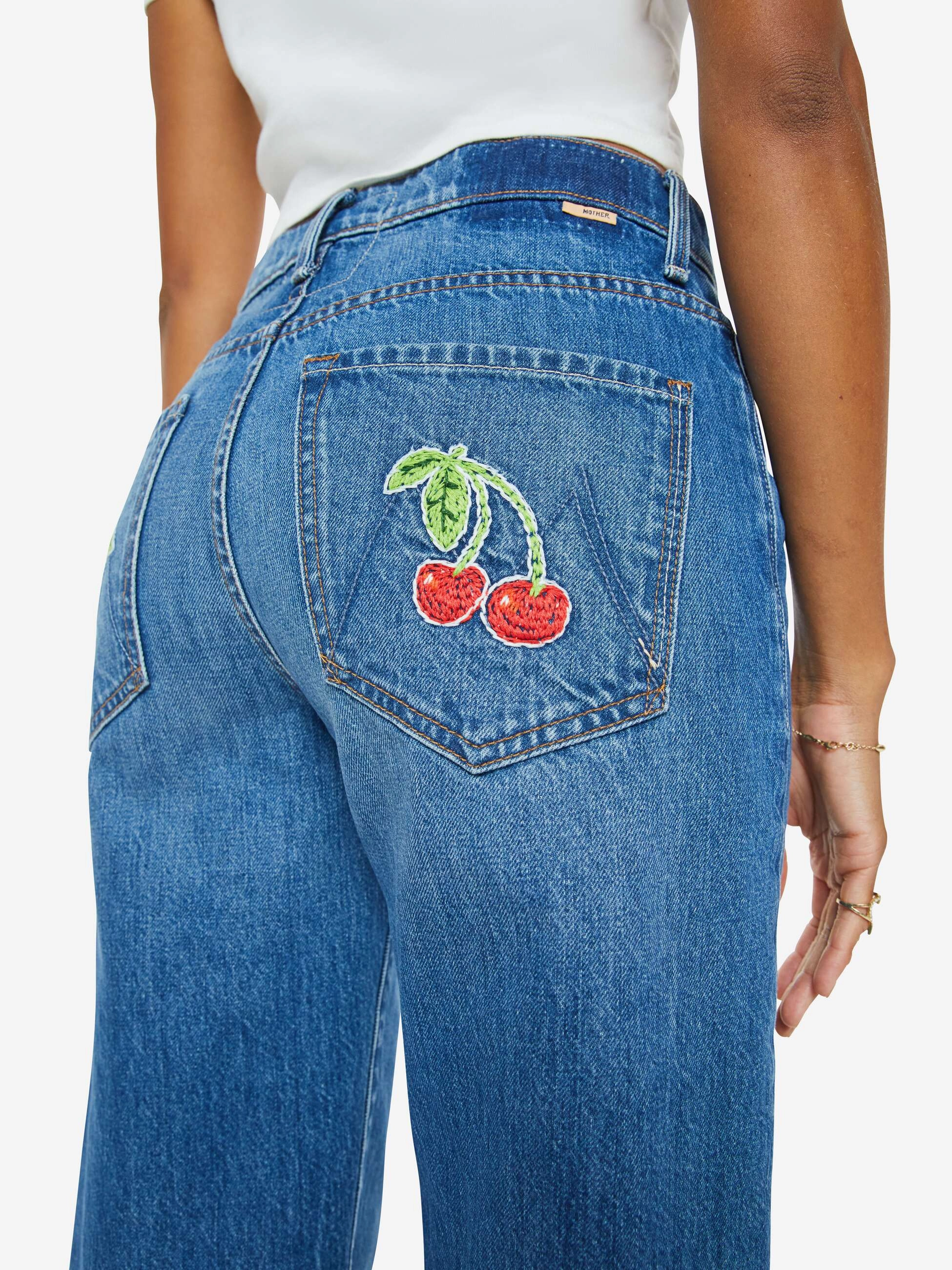 The Dodger Ankle in Green Thumb with Cherries Daily Style