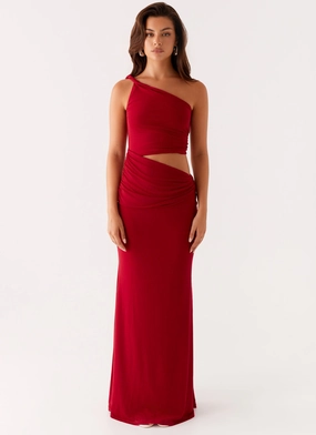 Three Wishes Maxi Dress - Raspberry