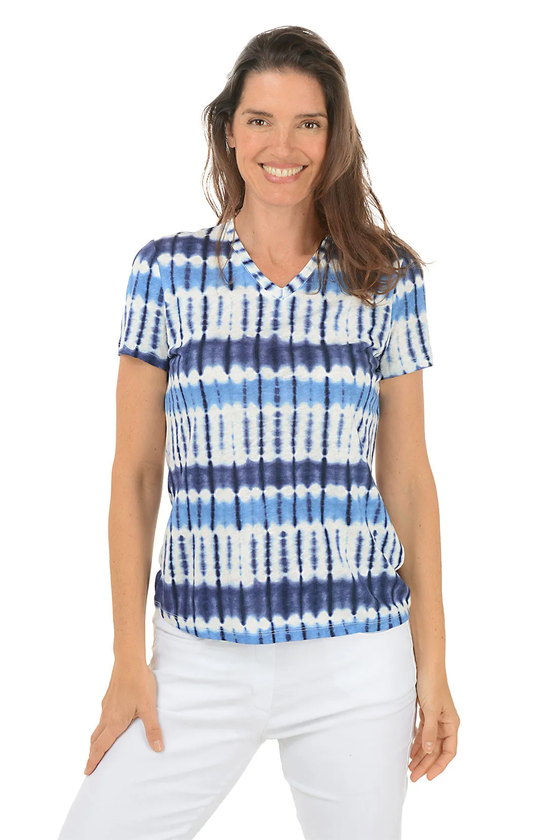 Tie Dye Linen-Blend Tee FlexibleLayeredConstruction