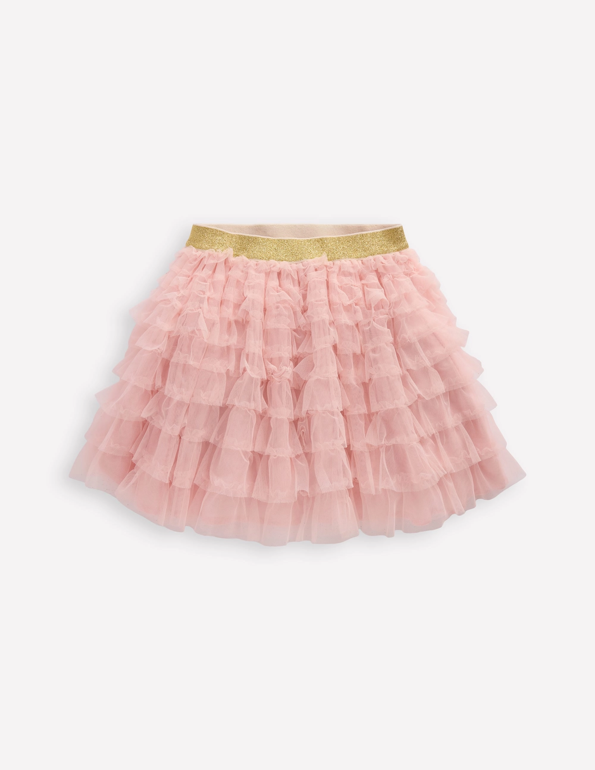 Tiered Tulle Skirt-Chalk Pink Multi Purpose Fabric