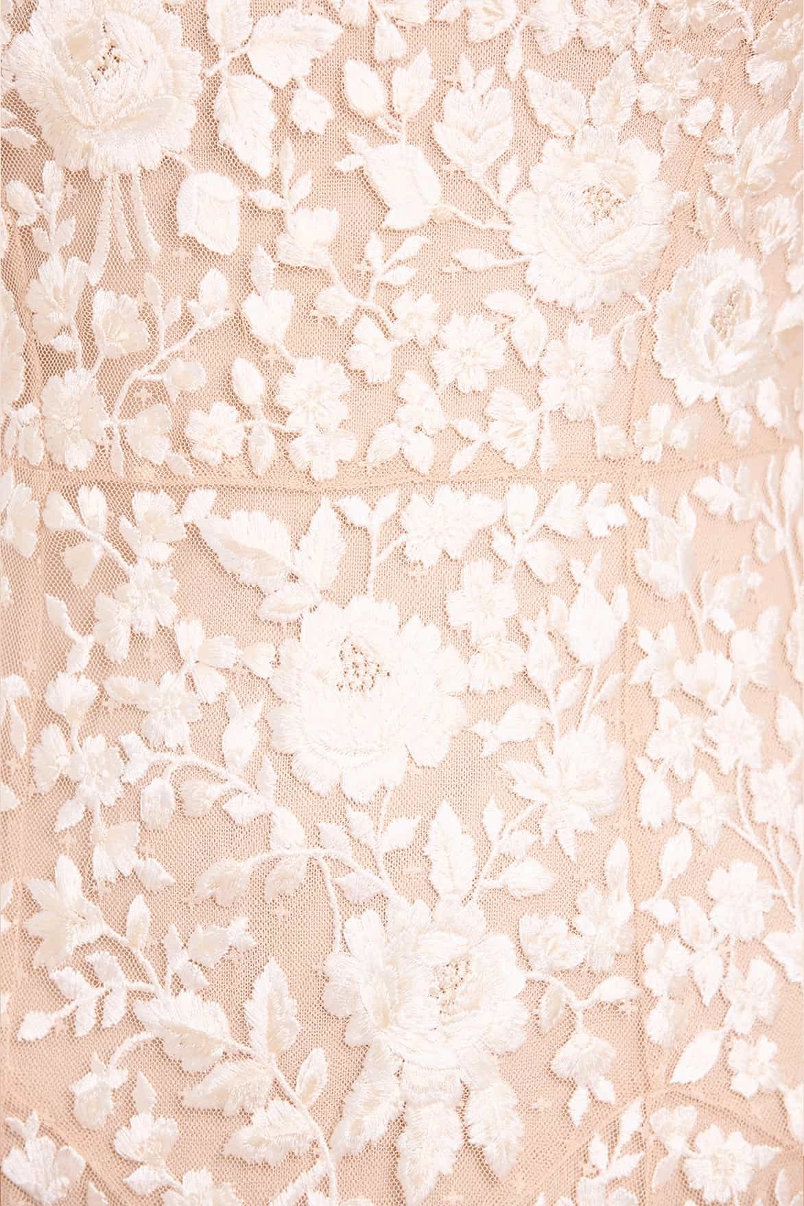 Easy-Storage Mermaid-Hem Rosa Sheer Ankle Gown