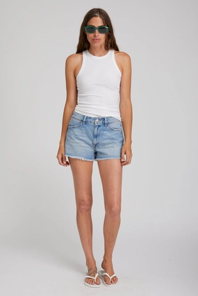 Victoria 5 Pocket Denim Shorts Wicking Inner Lining