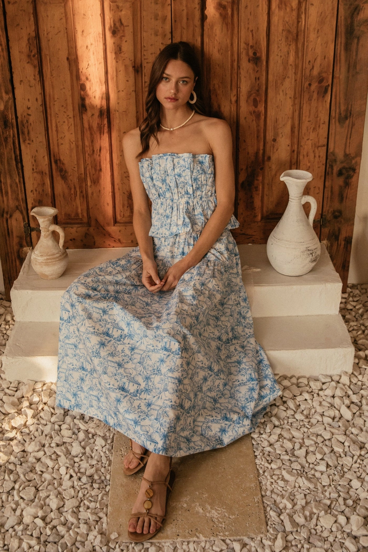 Simple Flow Designer Inspired VALERIE PRINTED MAXI SKIRT