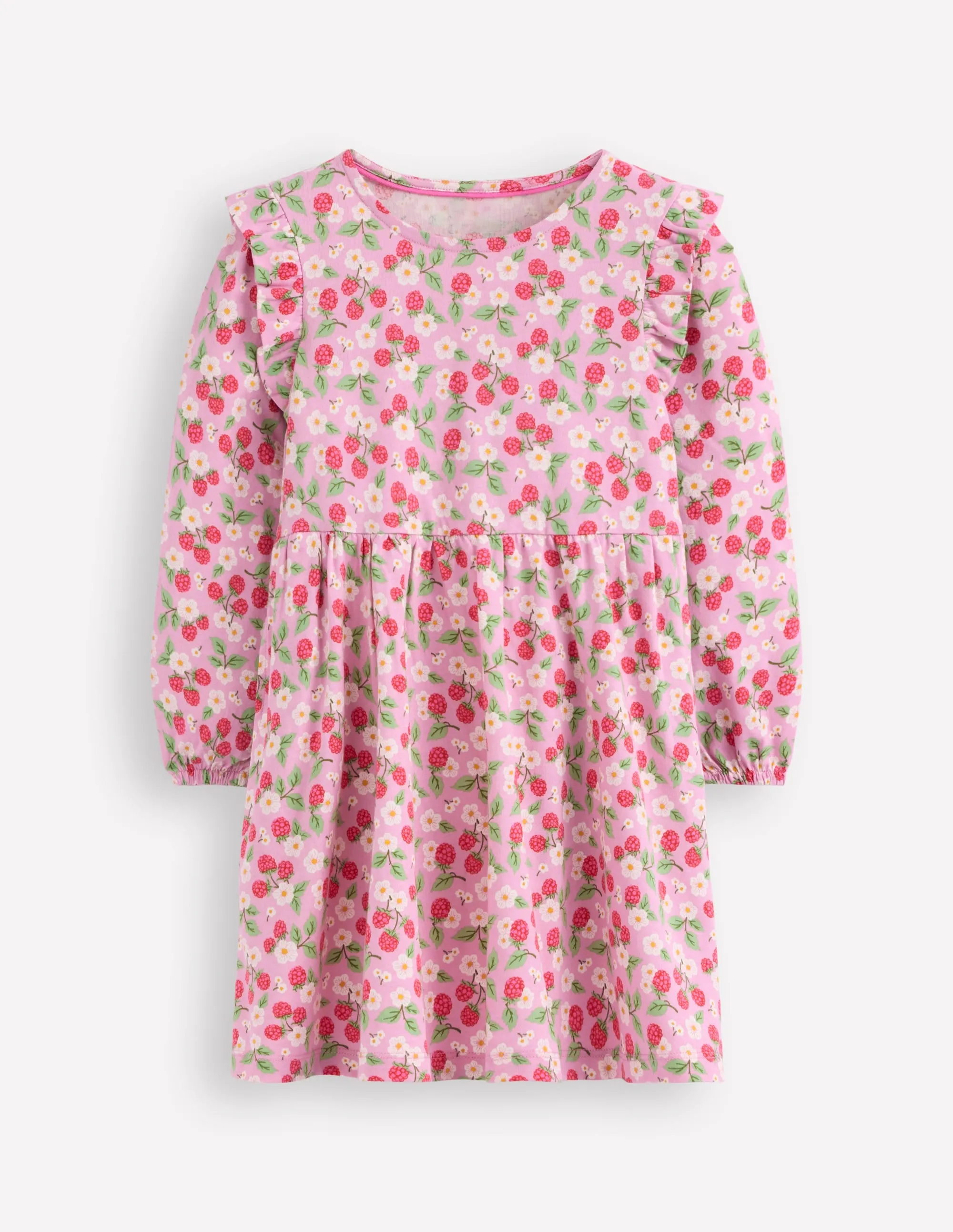 Bodycon-Fit Evening-Wear Posie Long Sleeve Jersey Dress-Soft Lavender Vintage Berry