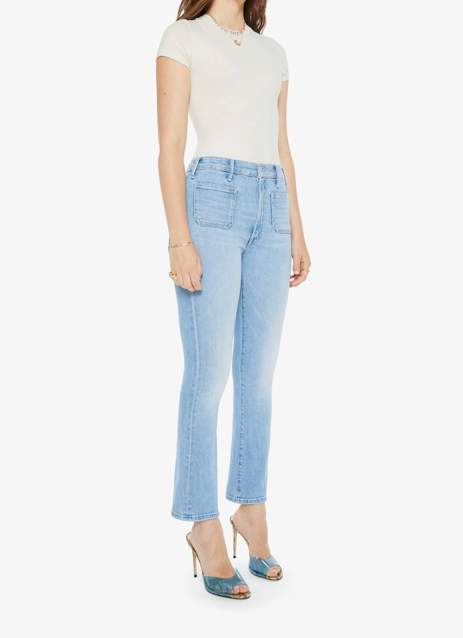 Hustler Patch Pocket Ankle in Tune In Tune Out Night Out Neutral Textured Neutral Style