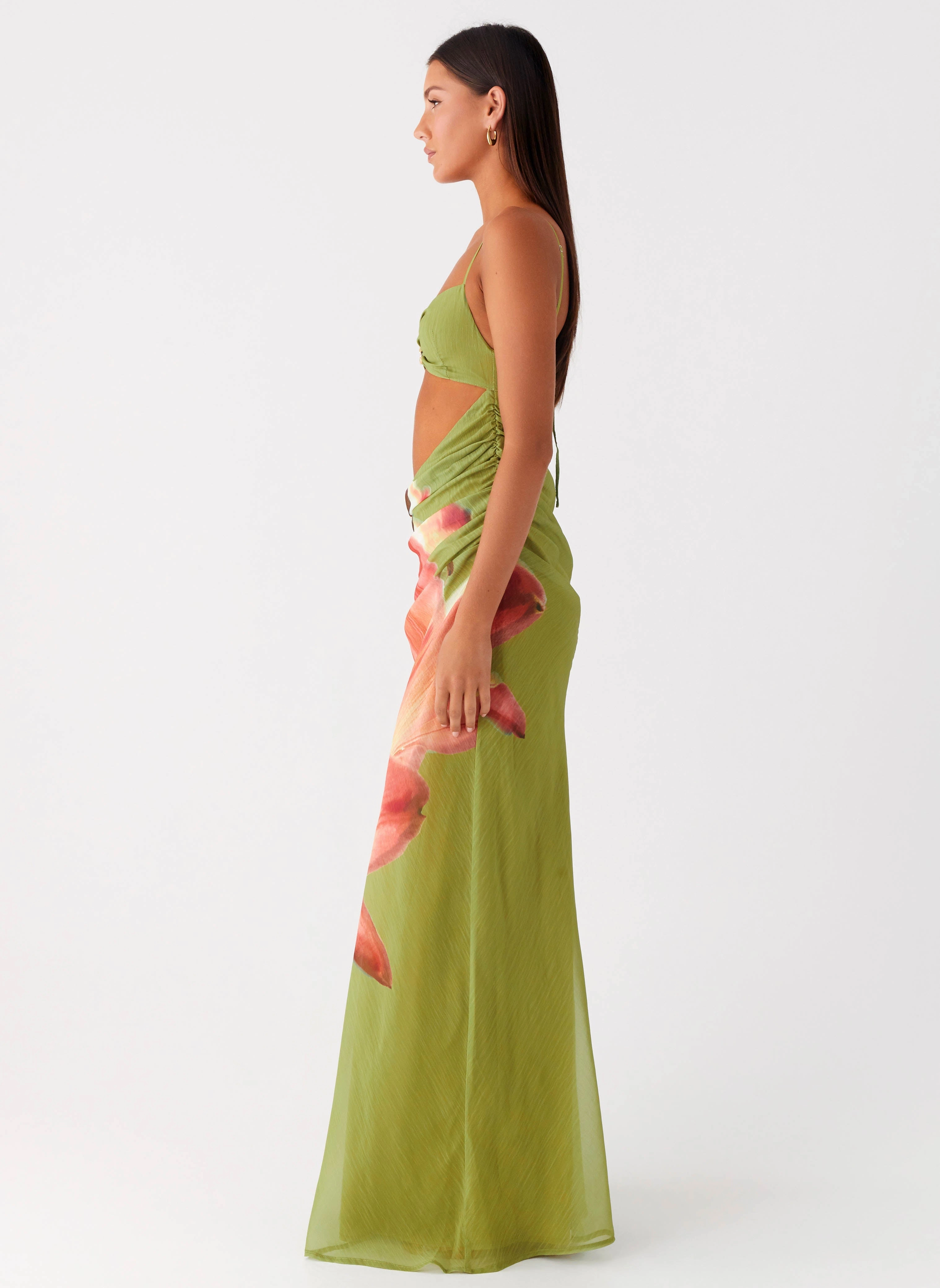 Tropic Rush Cut Out Maxi Dress - Jungle Floral
