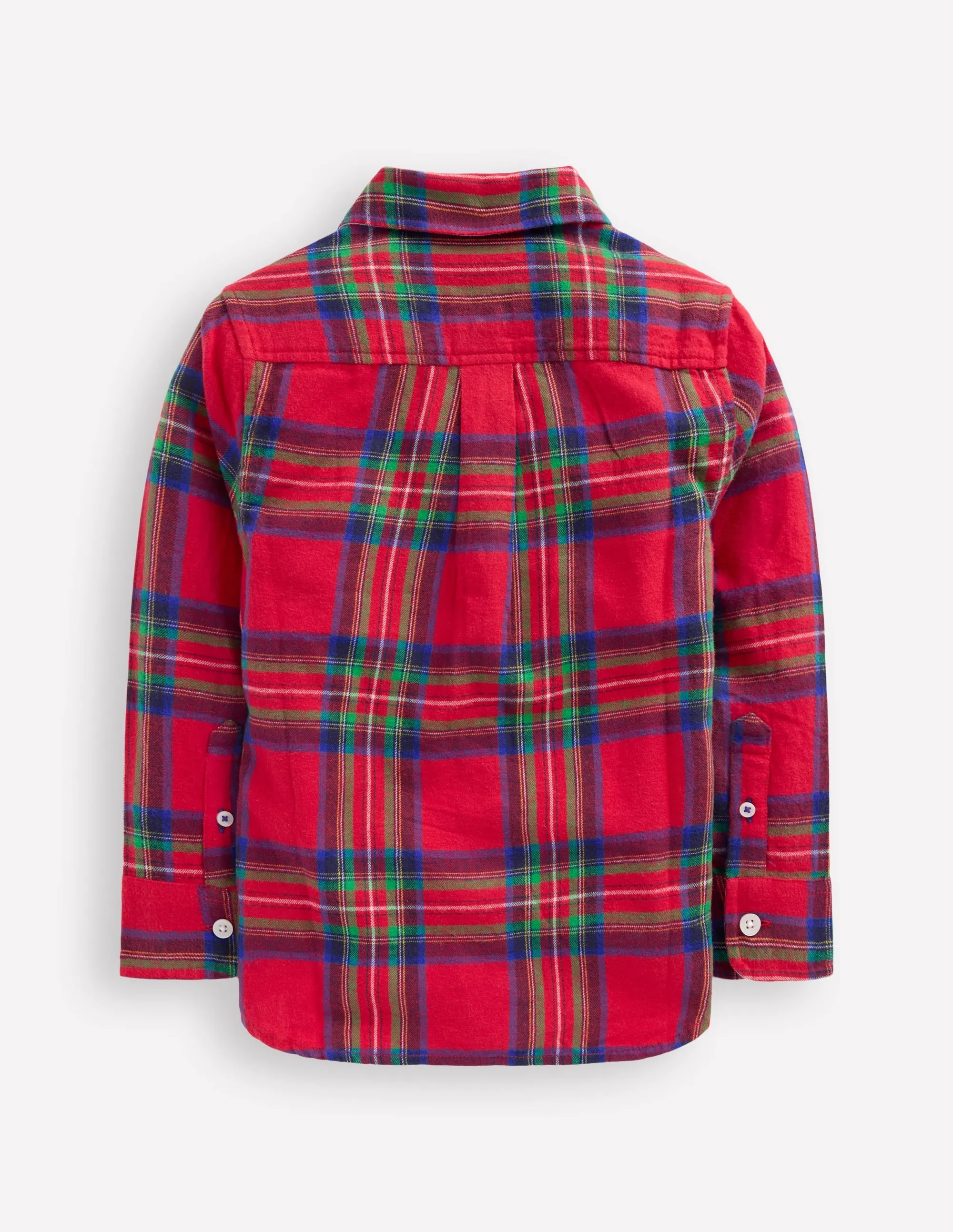 Chic Cardigan Cosy Cotton Check Shirt-Red Check
