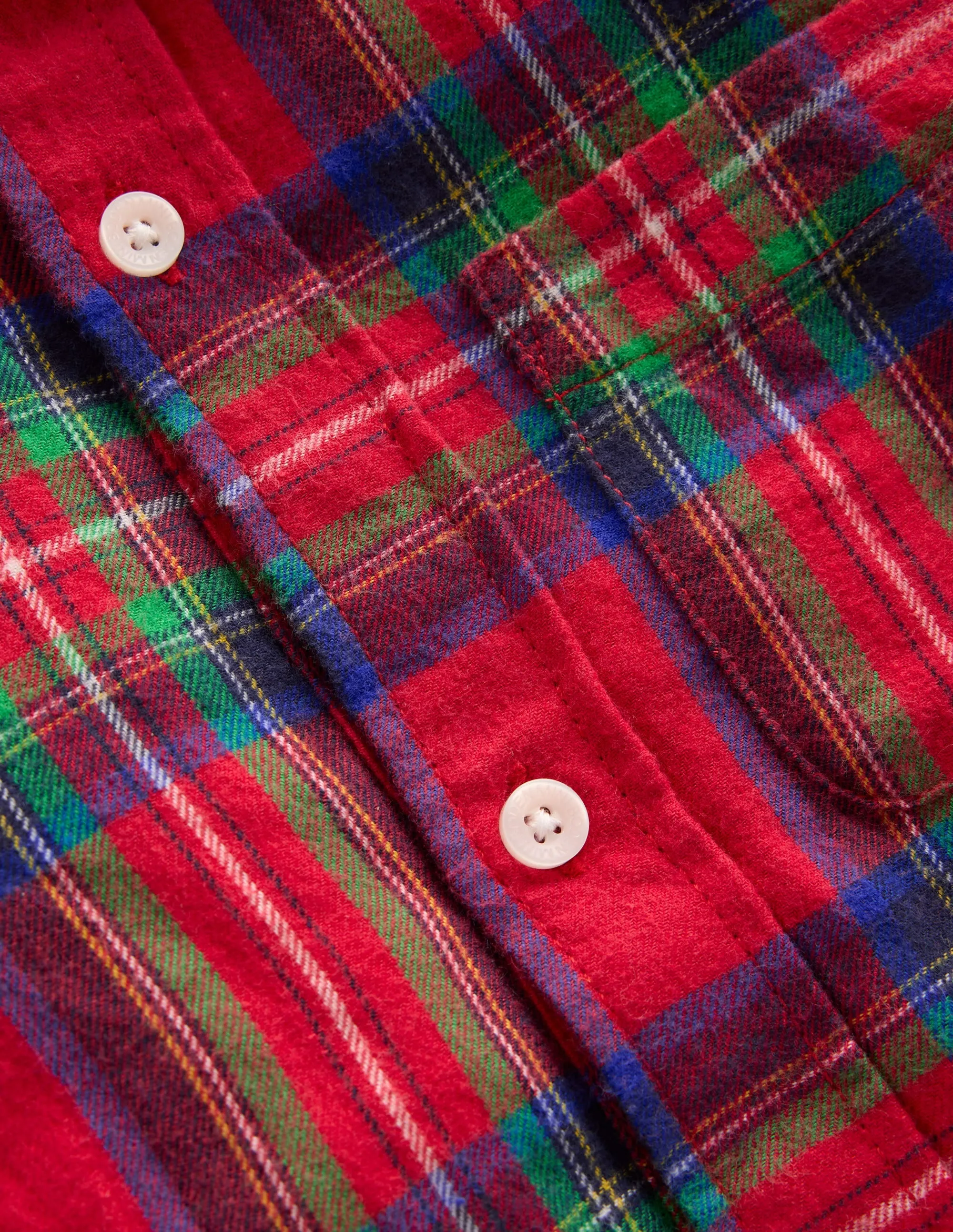 Cosy Cotton Check Shirt-Red Check NonChafingTrim