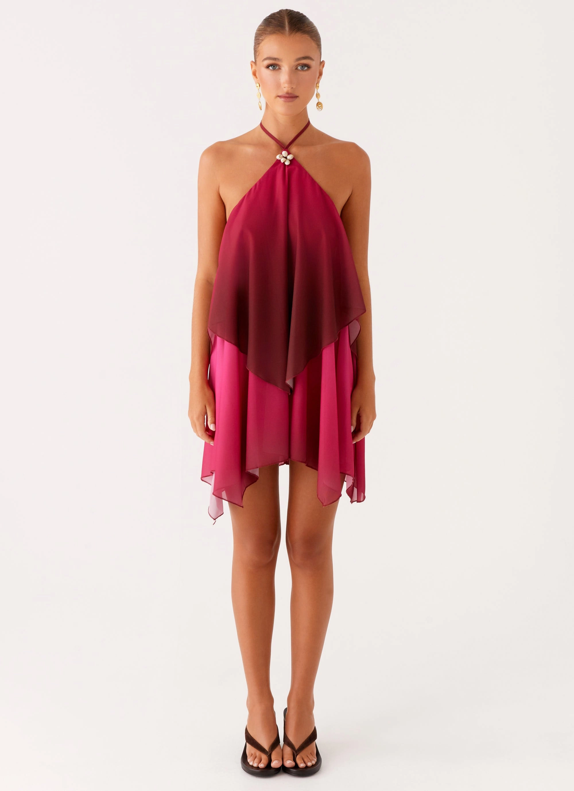 Twin Flame Mini Dress - Fuchsia Gradient