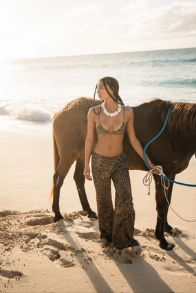 Tailored Fit Ava Pants Satin - Zambezi