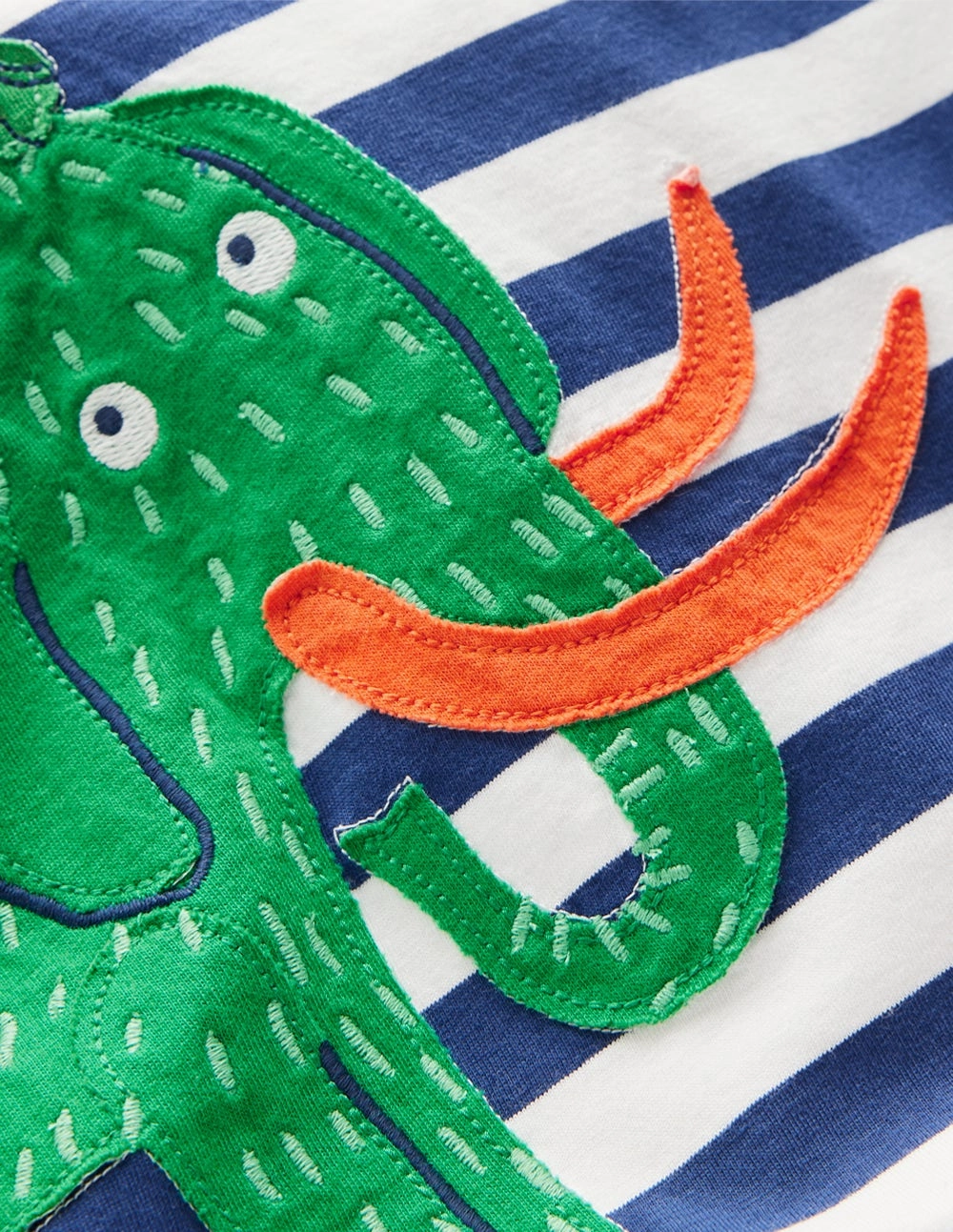 Short Sleeve Appliqu T-shirt-Prehistoric Animals Applique FoamReinforcedCollar Summer Polo