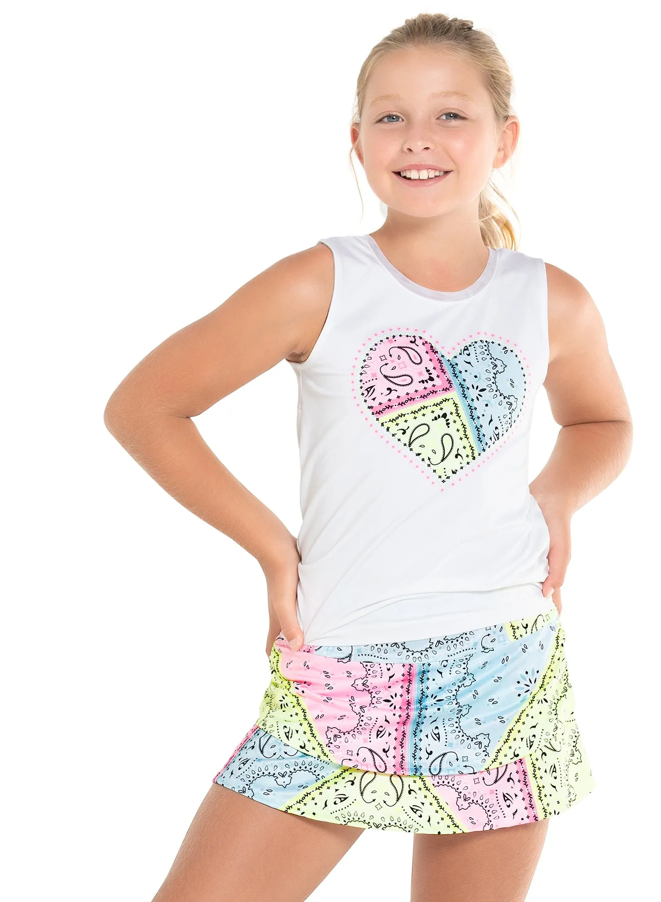 Bandanna Love Tie Back Tank Wind Resistant Fabric MultiPocketDesign