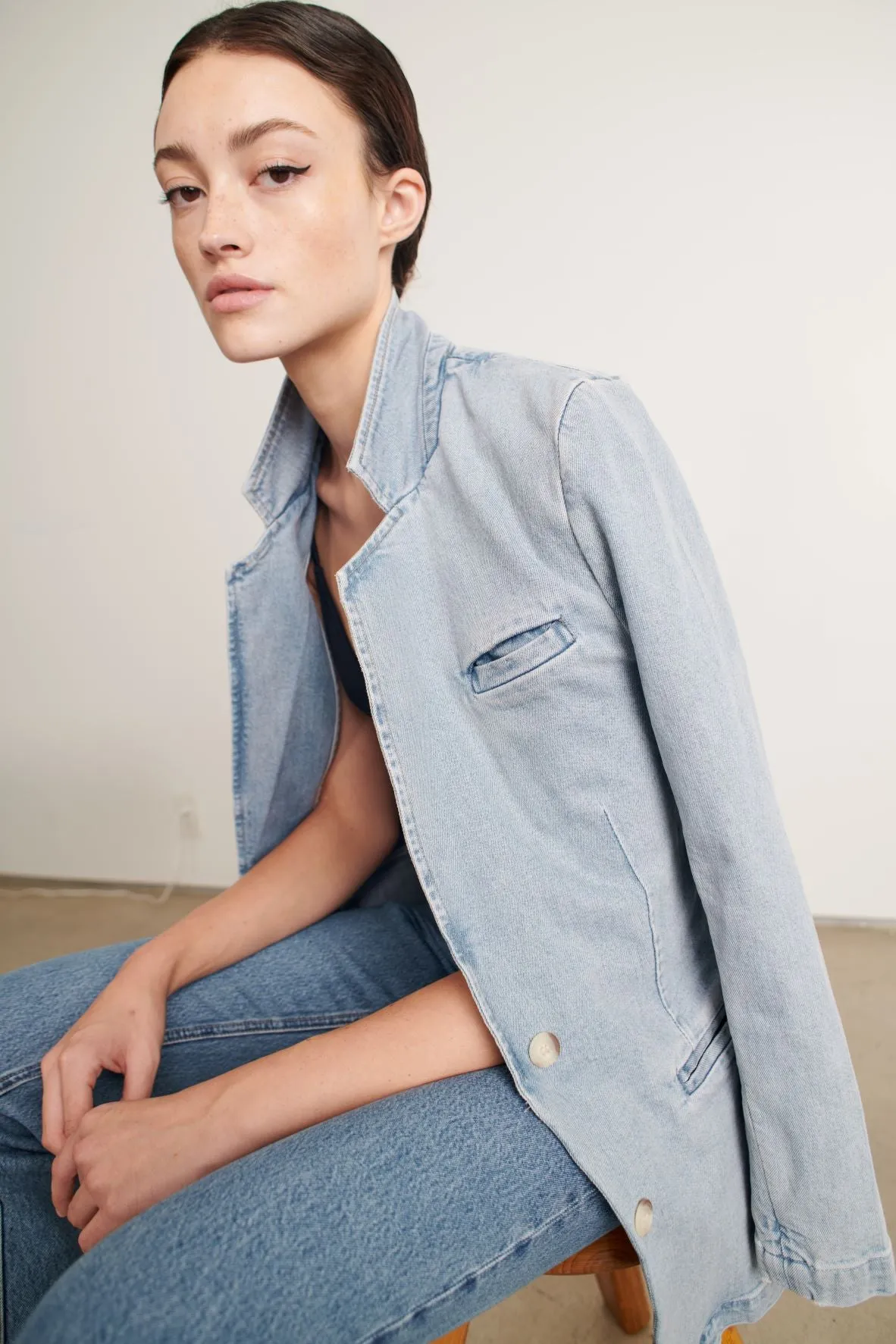 Diana Denim Blazer TaglessComfort TexturedSurface