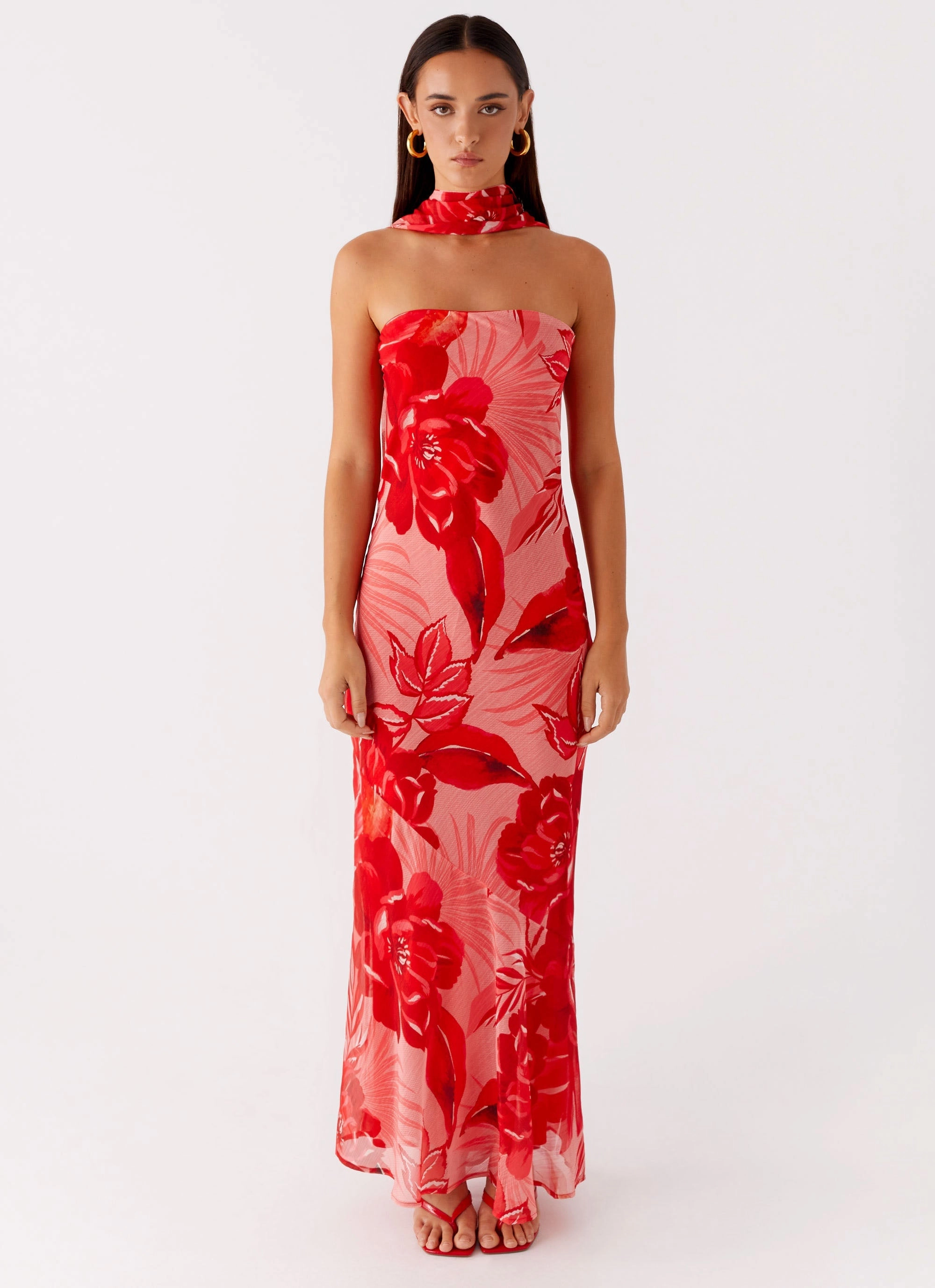 Under The Pagoda Maxi Dress - Sicily Sunsets Print