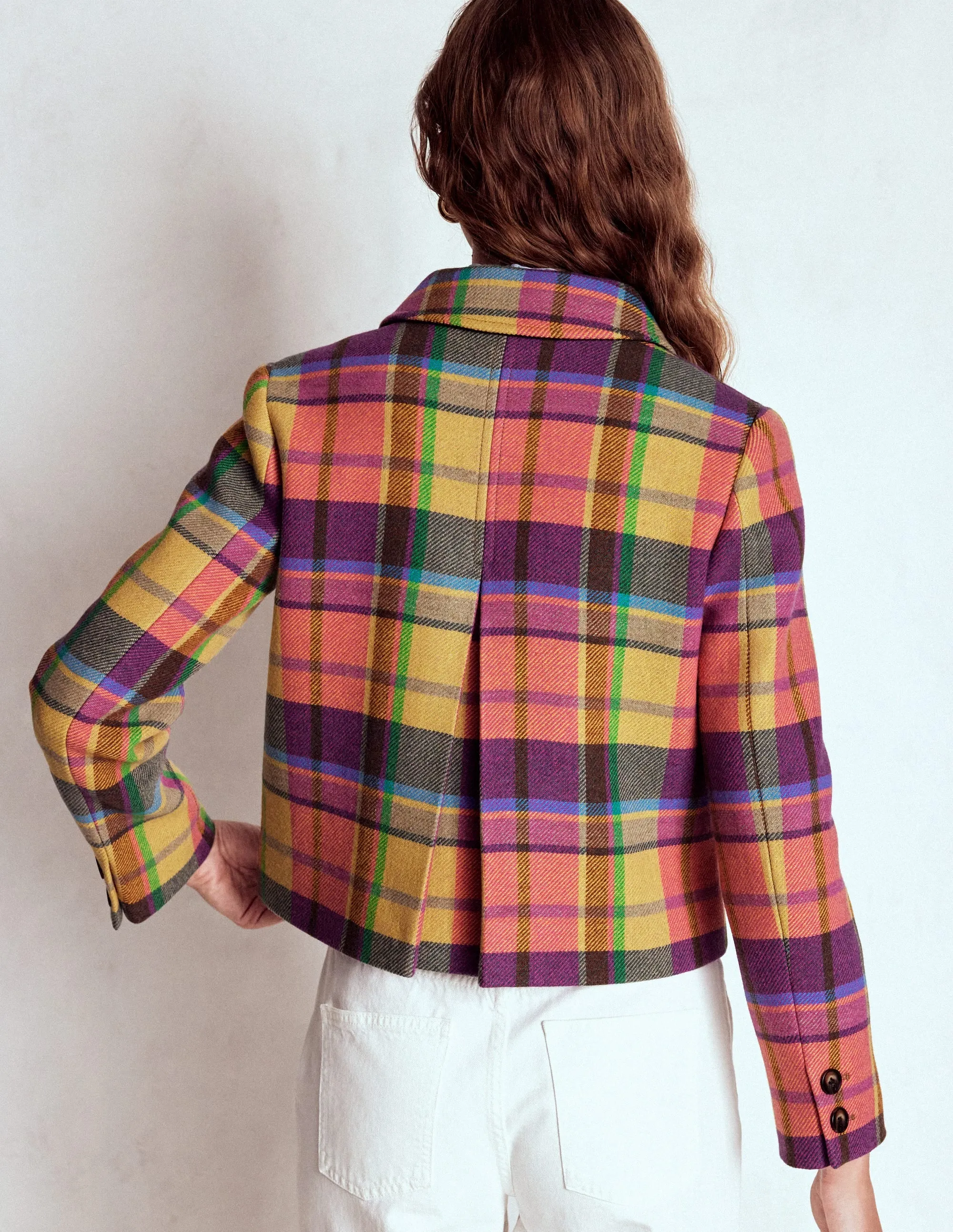 Knightsbridge Wool Jacket-Multi Check Non Restrictive Movement Cut