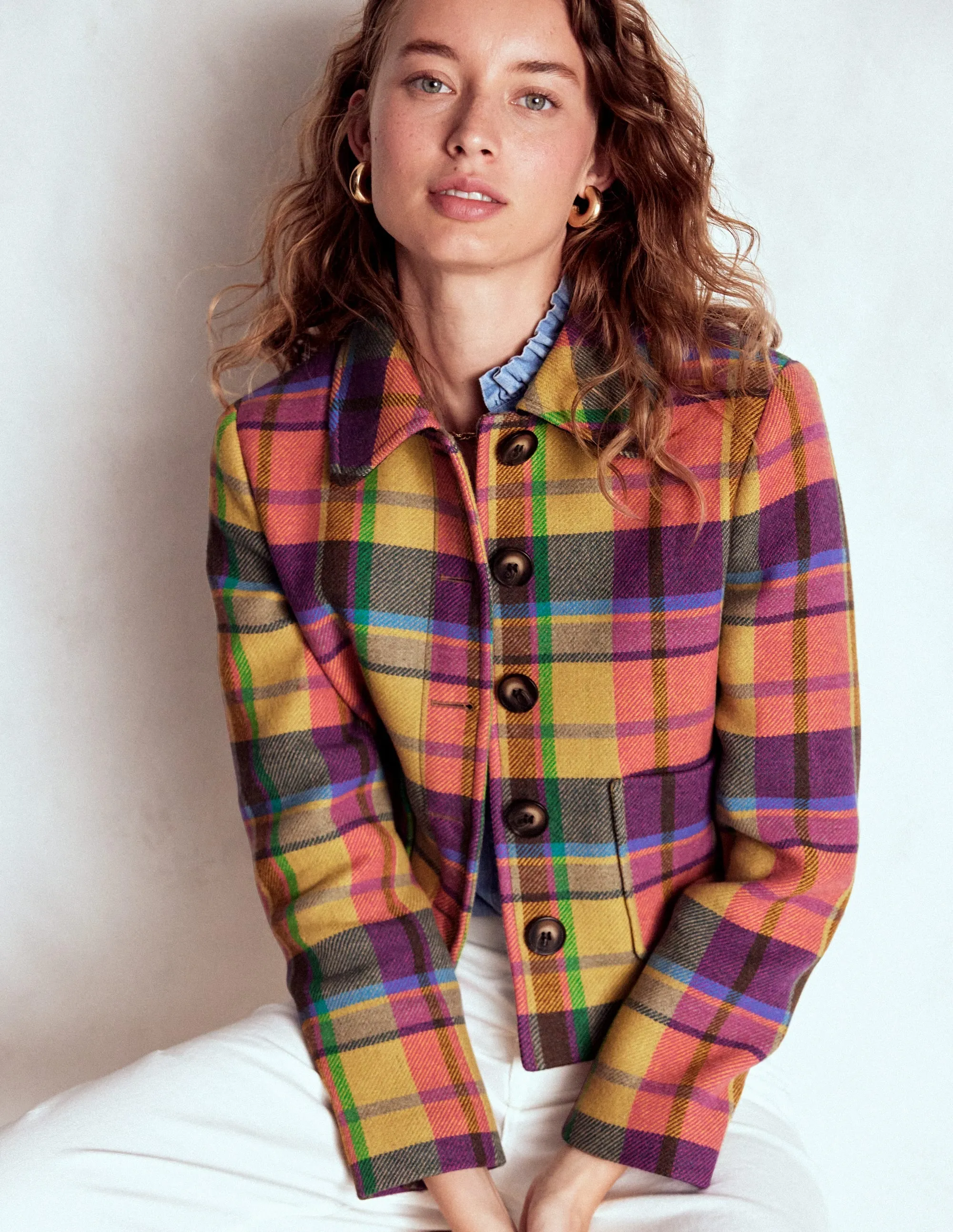 Knightsbridge Wool Jacket-Multi Check Soft Interior Coating