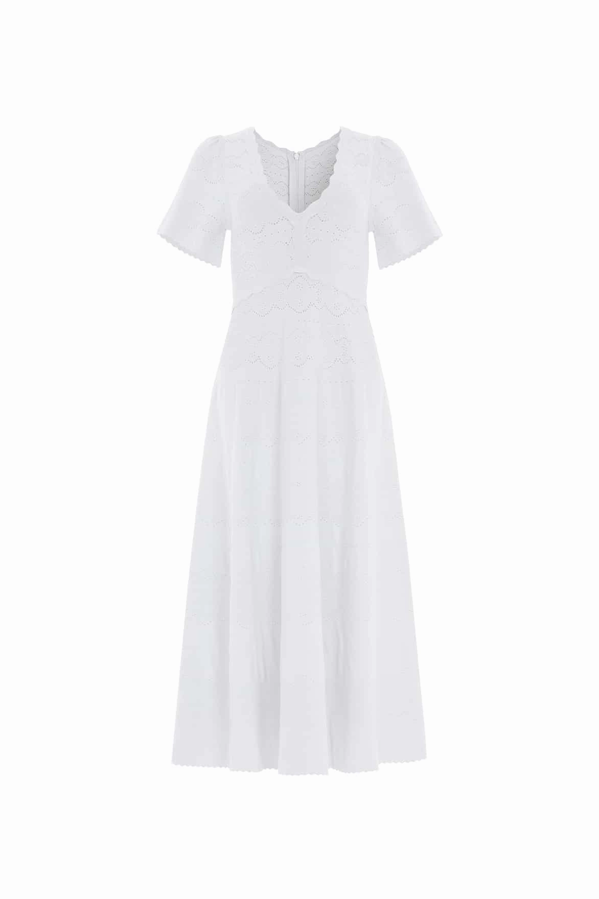 Sophisticated Style Church Proper Lace Knit Gown