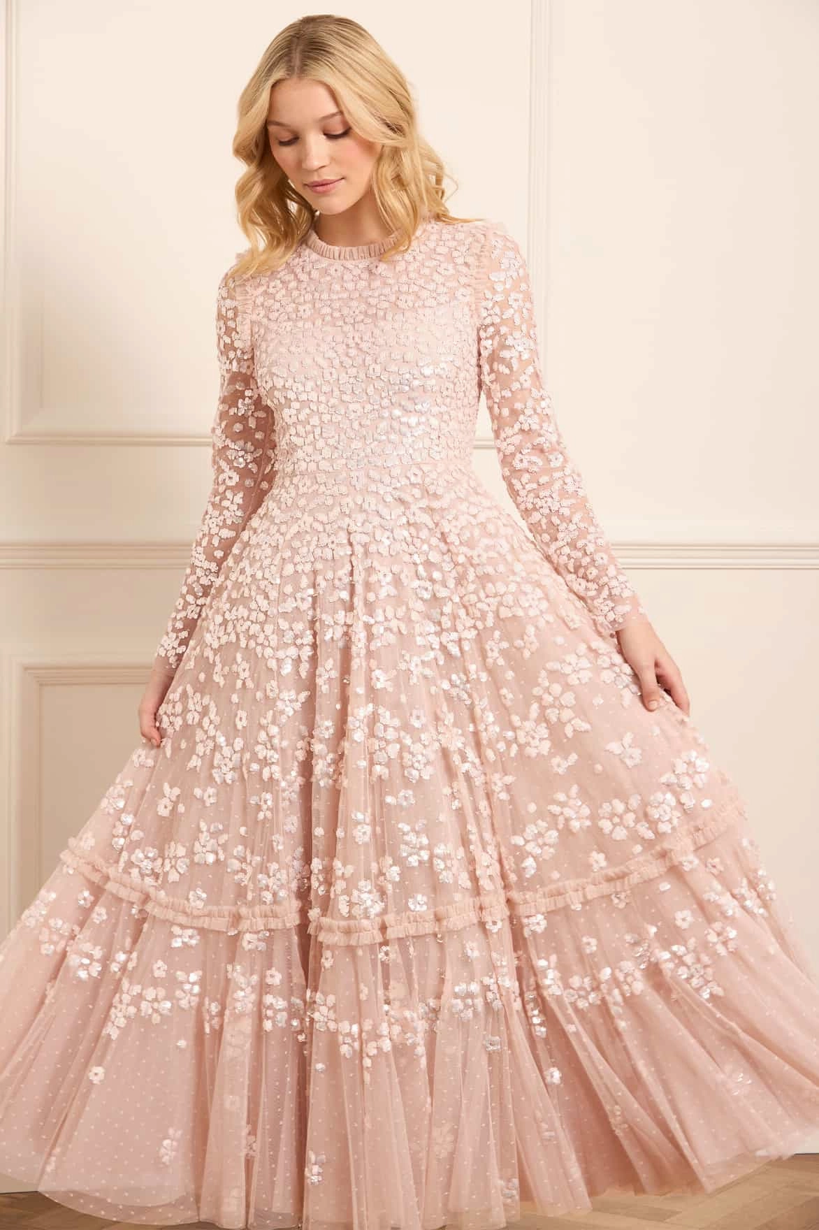 Maeva Ankle Gown Clean Style Playful and flirty dress