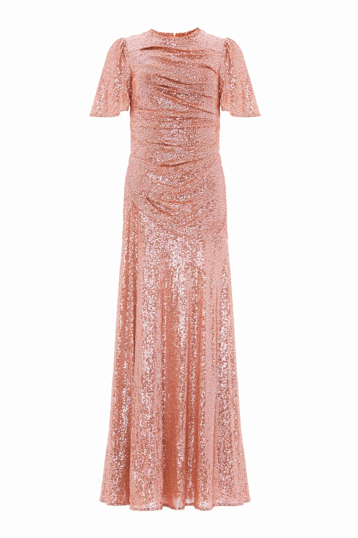 Countryside-Style Valentina Round Neck Gown