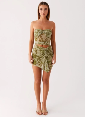 Varona Mini Dress - Jade Fern