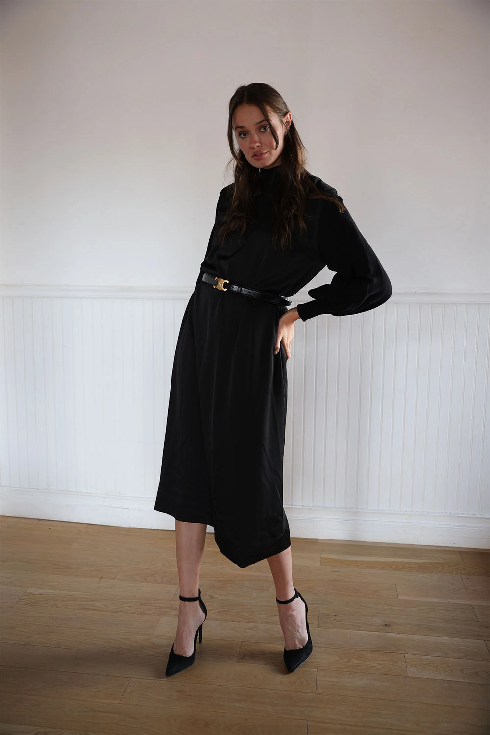 Classic Motion Vee Silk Knit Dress