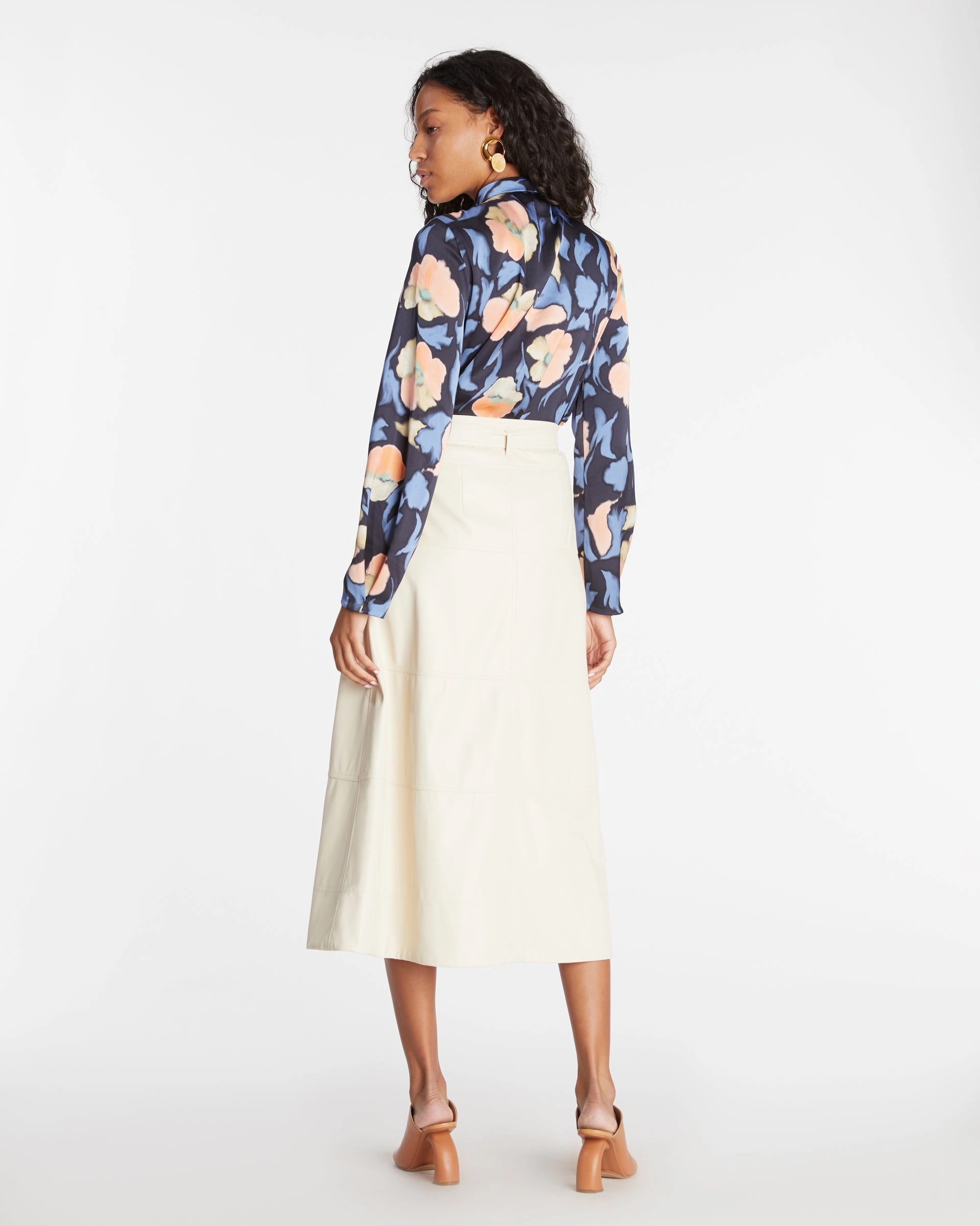 Machine washable Stretch Layer Fit Vegan Leather Hudson Skirt