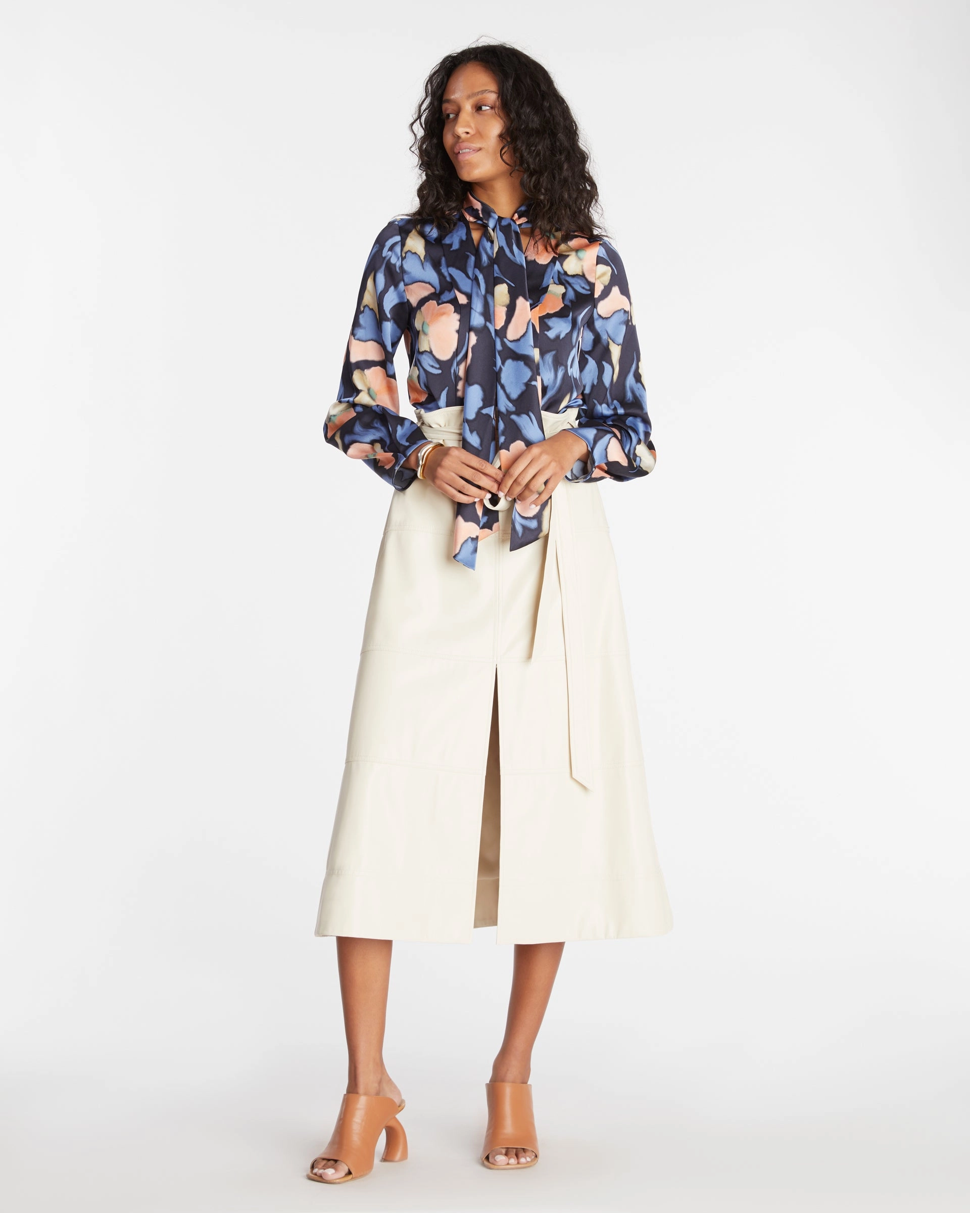 Vegan Leather Hudson Skirt NonBindingWaistline Flexibility Built-In