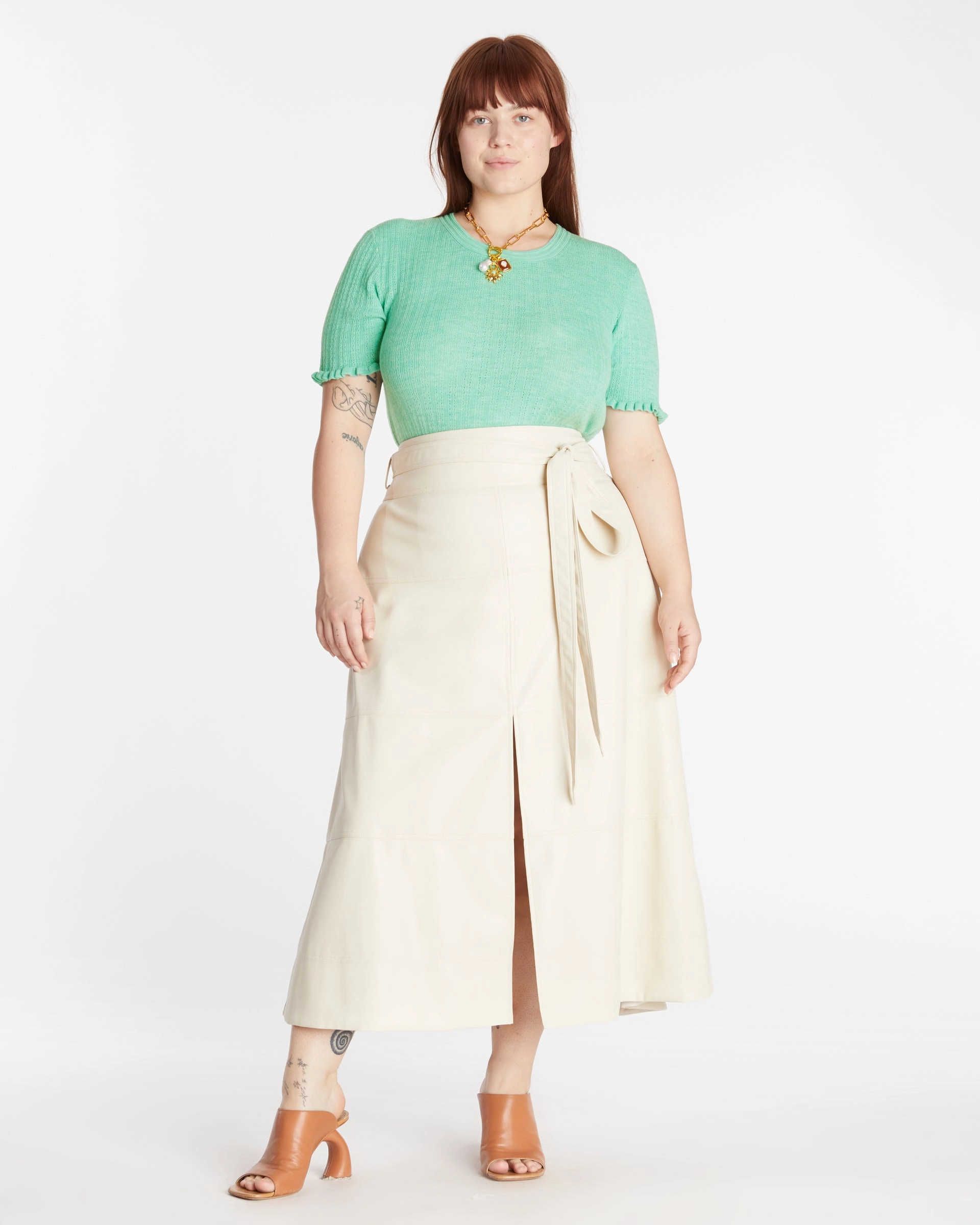 Vegan Leather Hudson Skirt Durable Hemming