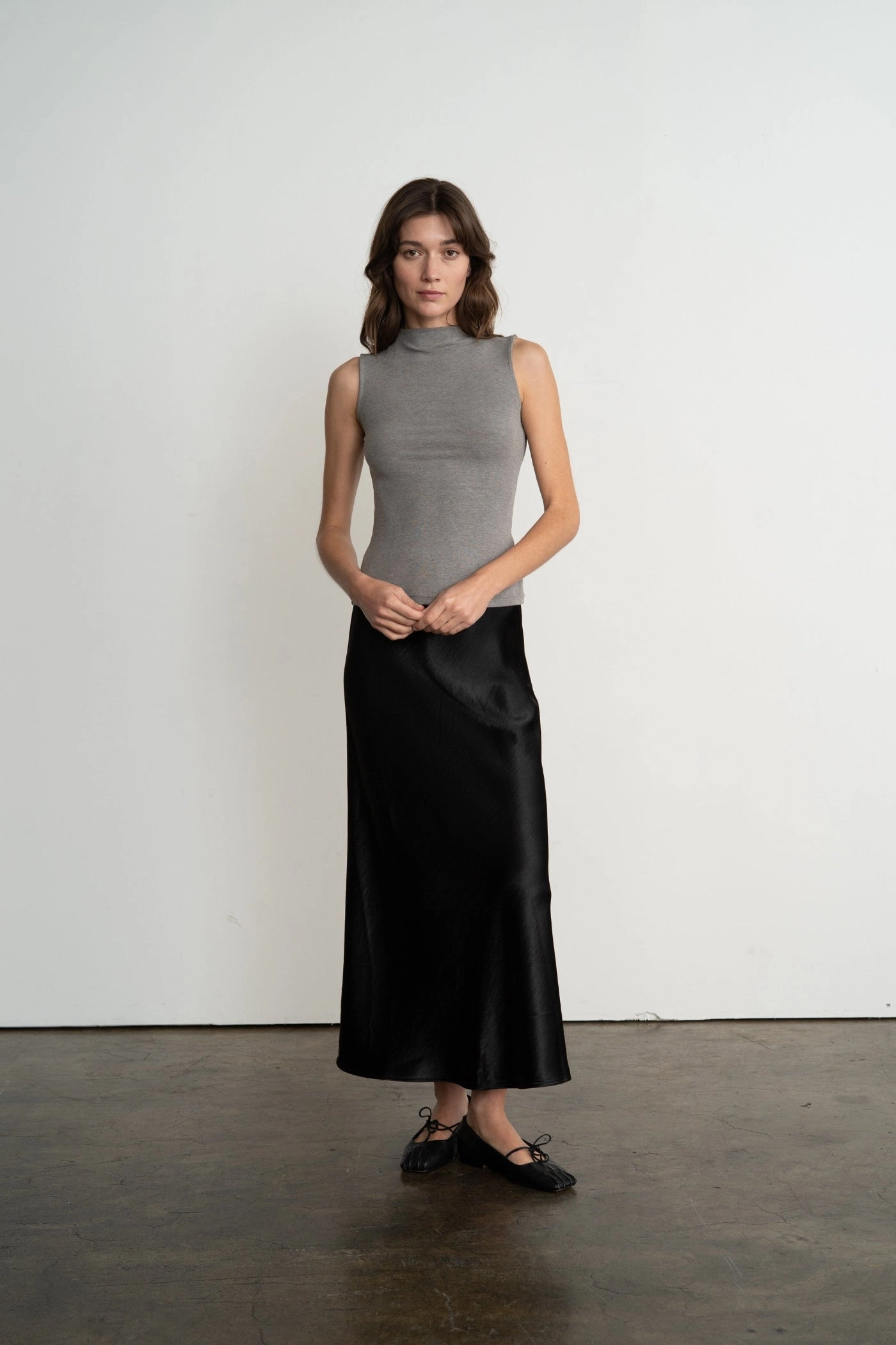 Chic Fit SABRINA SATIN LONG SKIRT