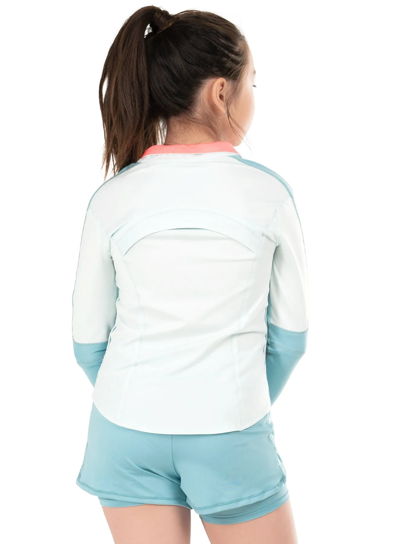 Breathable Linen Blend Girl Boss 1/4 Zip Long Sleeve