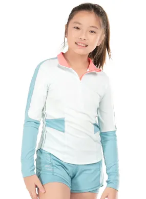 FoamReinforcedCollar Bonded Hemline Girl Boss 1/4 Zip Long Sleeve