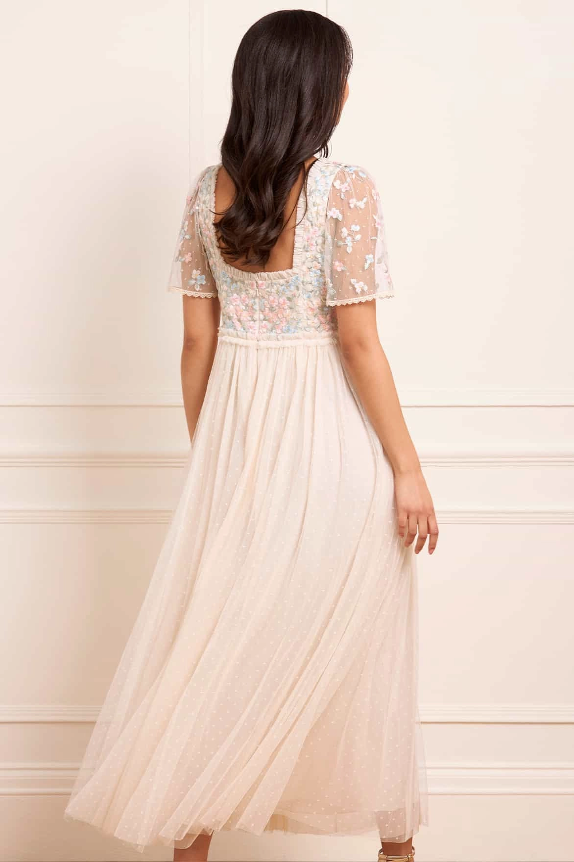 Versailles Ditsy Bodice Ankle Gown Fall Inspired Fine Details