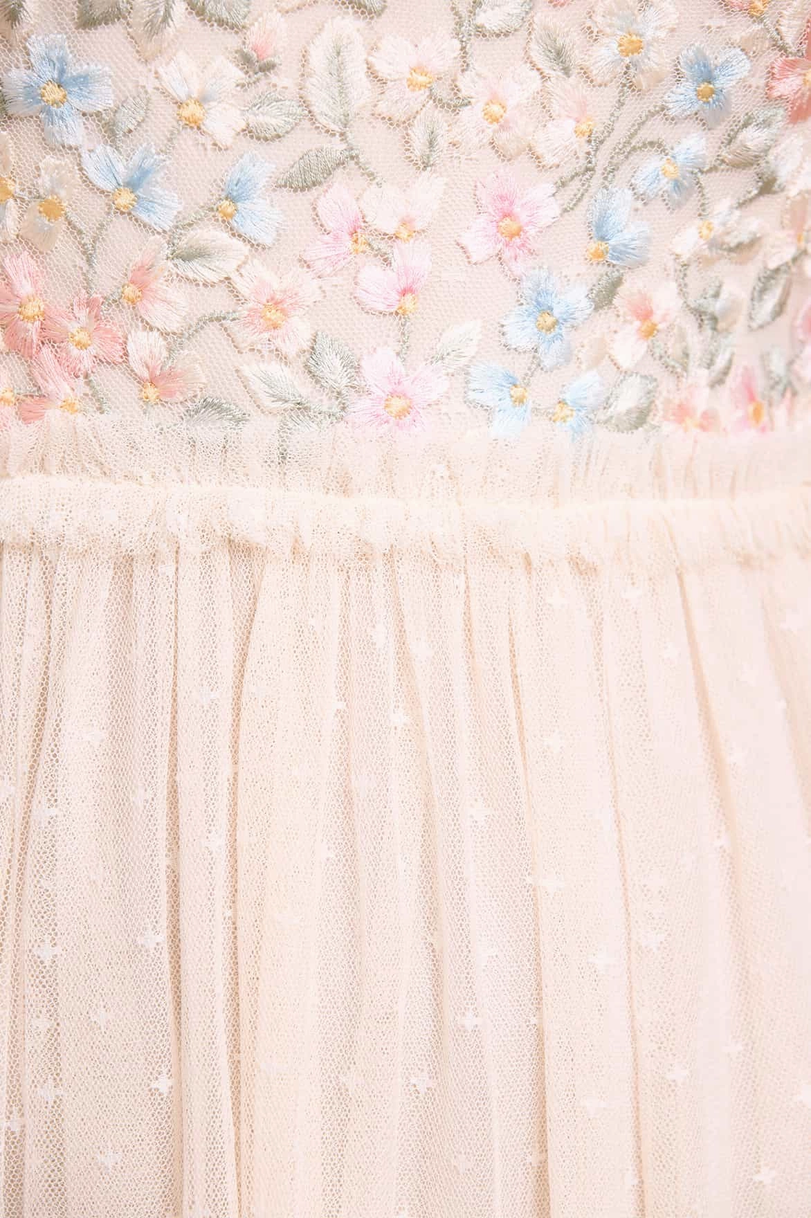 Luxe Touch Family Joy Versailles Ditsy Bodice Ankle Gown