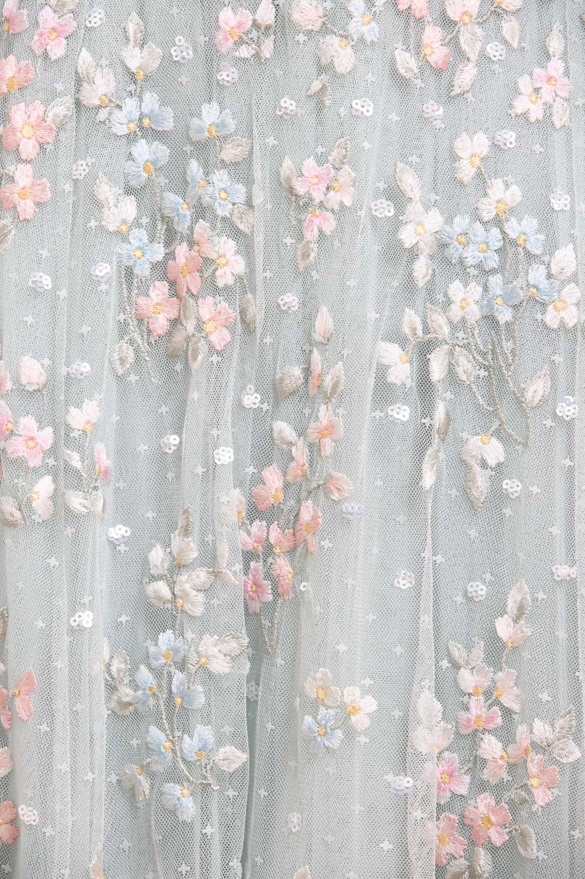 Smart Layers Grace Glow Versailles Ditsy Cape Sleeve Ankle Gown