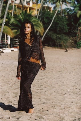 Senior Style Smart Texture Juliette Skirt Chiffon - Manzanillo