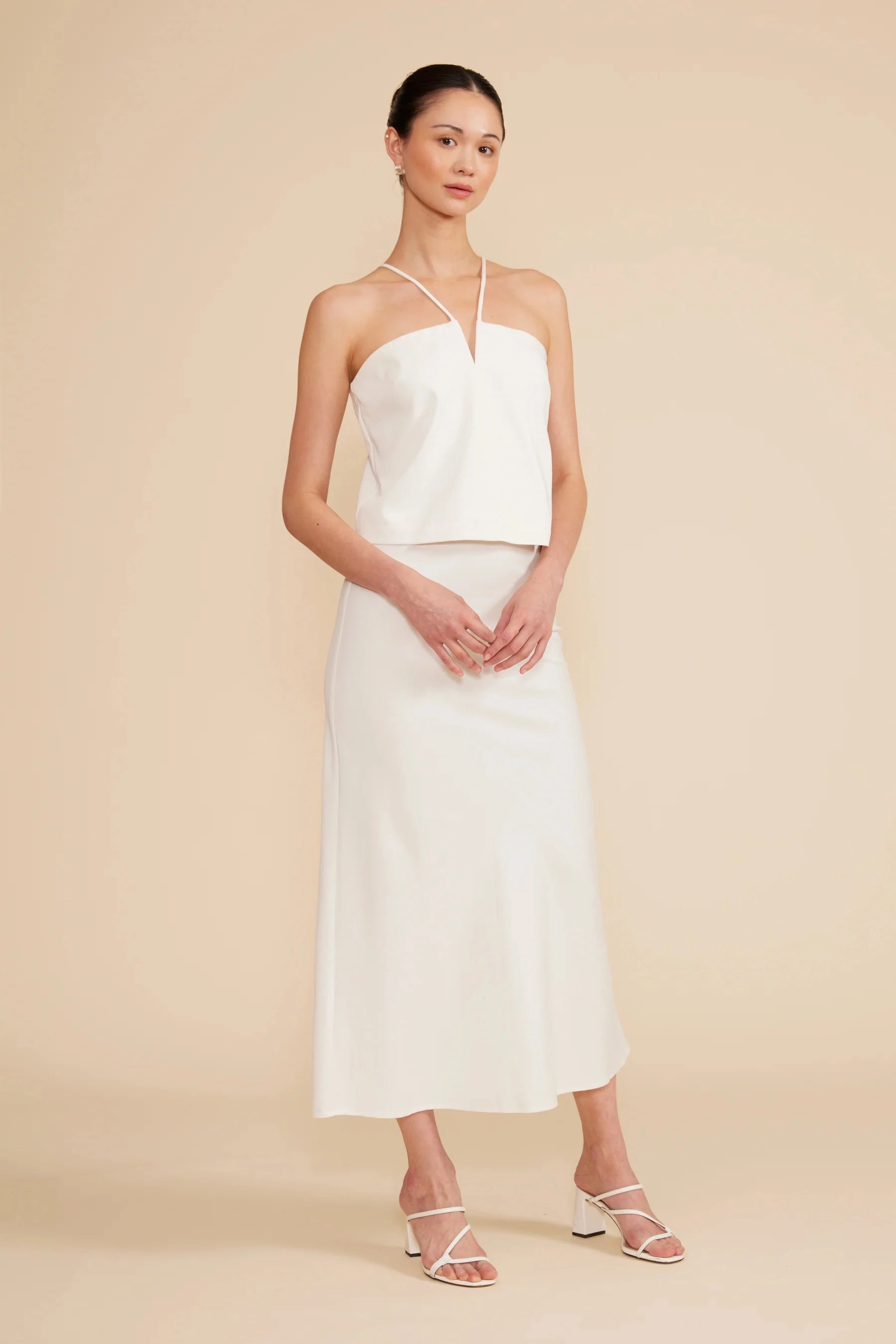 STASSI BIAS MAXI SKIRT Active Wear Reinforced Hems