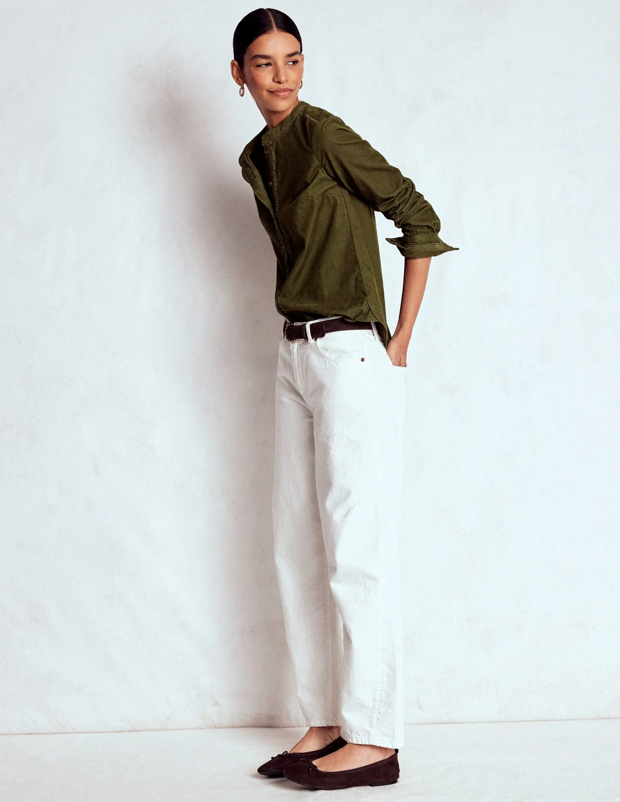 Victoria Cord Shirt-Woodland Green Drop Shoulder Design ThermalRegulating