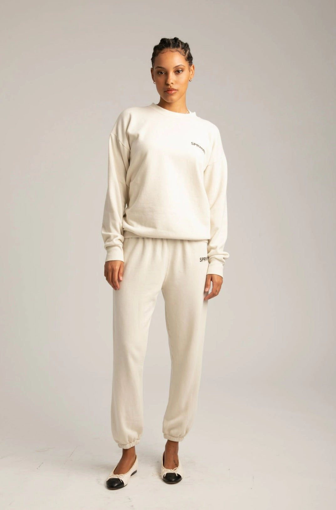 Hypoallergenic Inner Layer Vintage White Logo Sweatpants