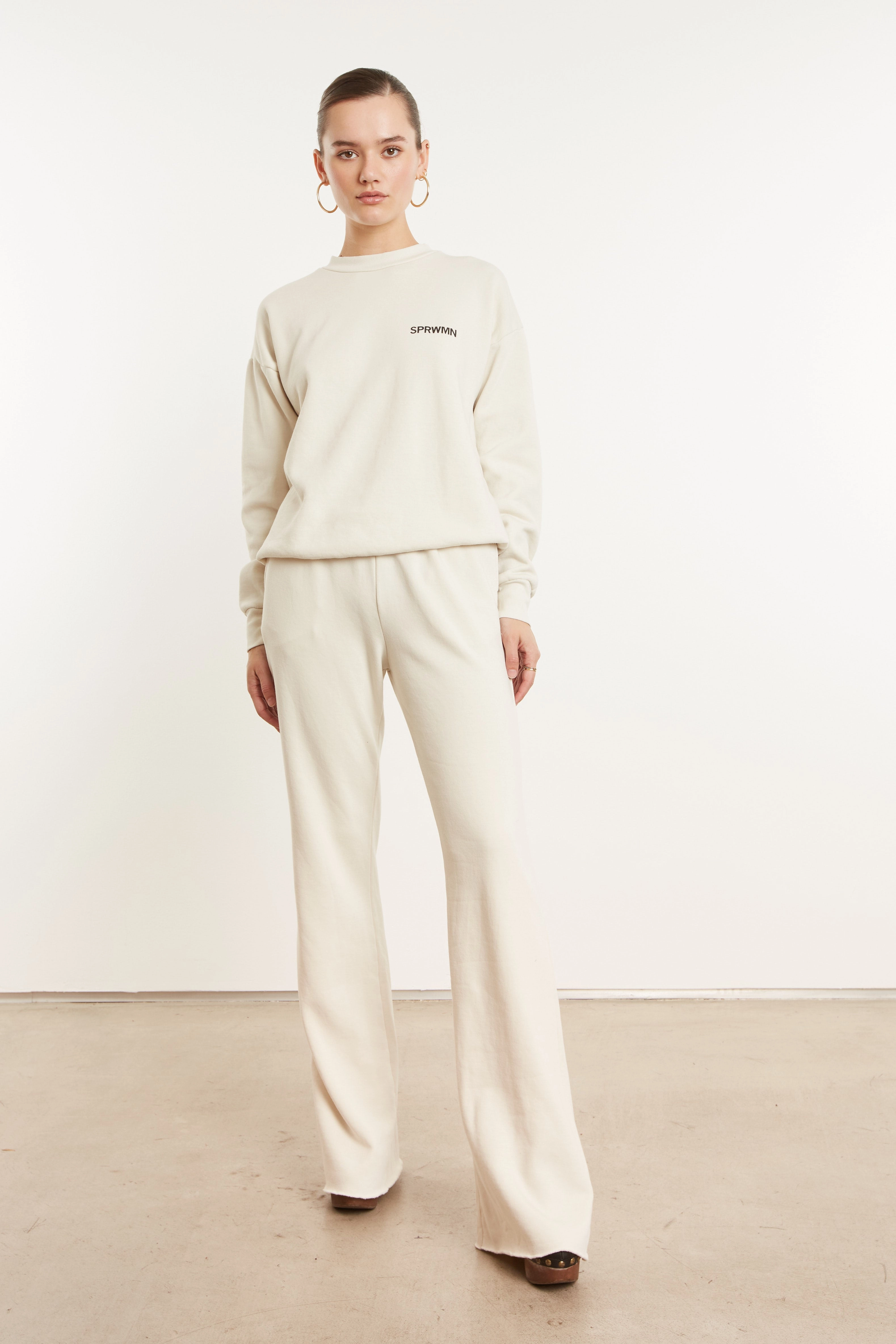 DoubleStitchedSeams Vintage White Logo Sweatshirt