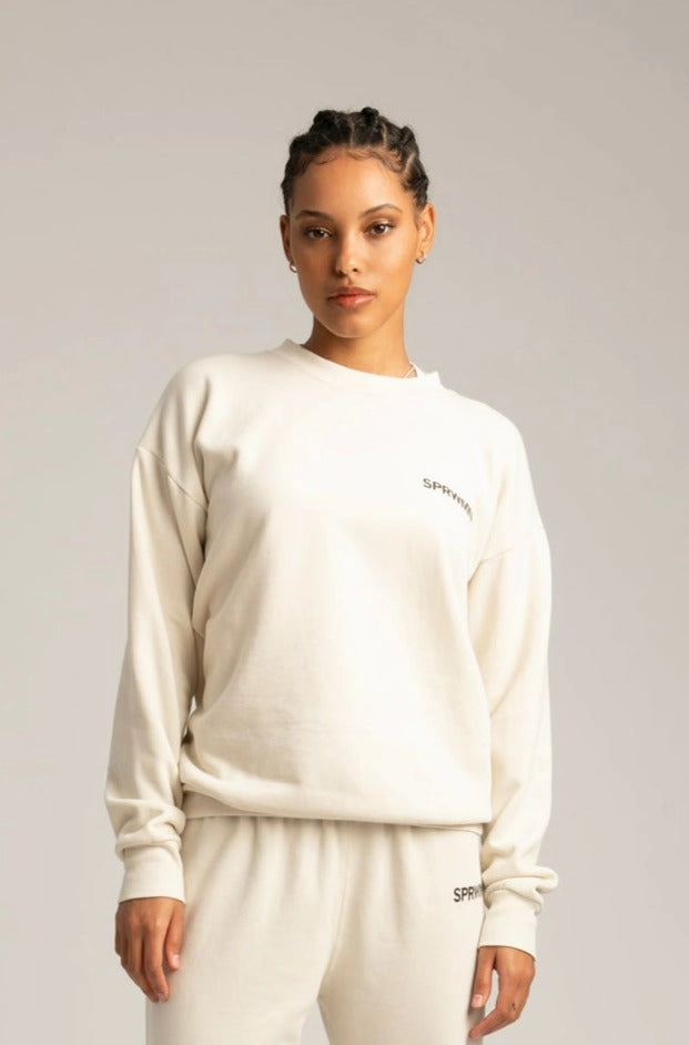 Fashionable Look Tear Resistant Reinforcement Vintage White Logo Sweatshirt