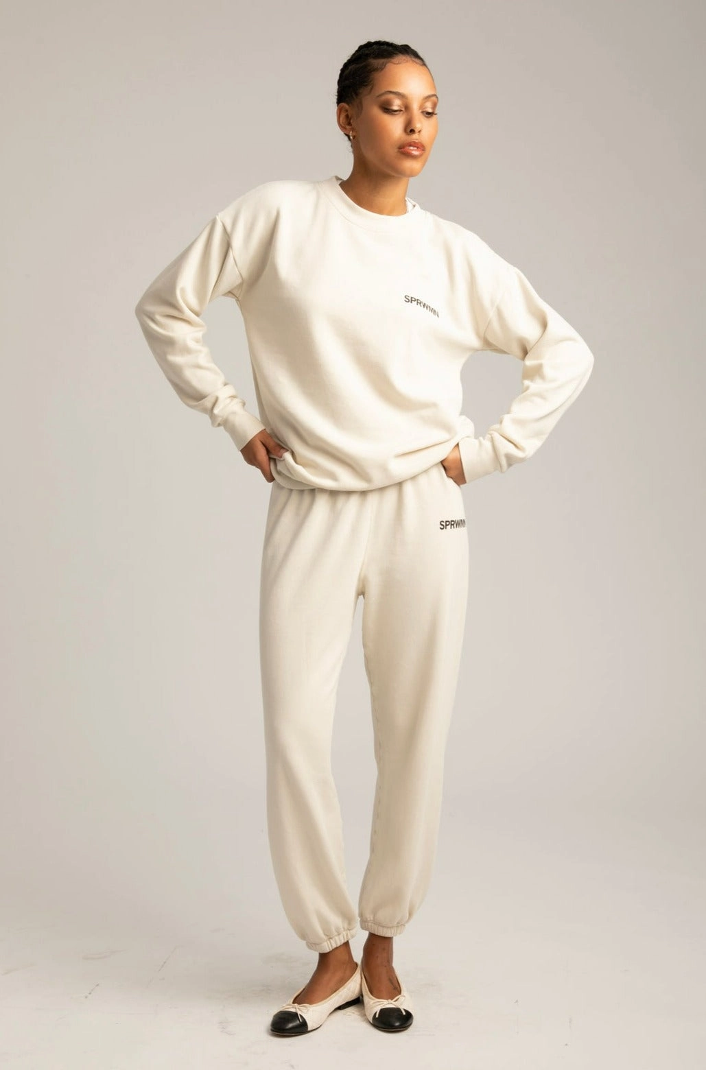 Adjustable drawstring Vintage White Logo Sweatshirt